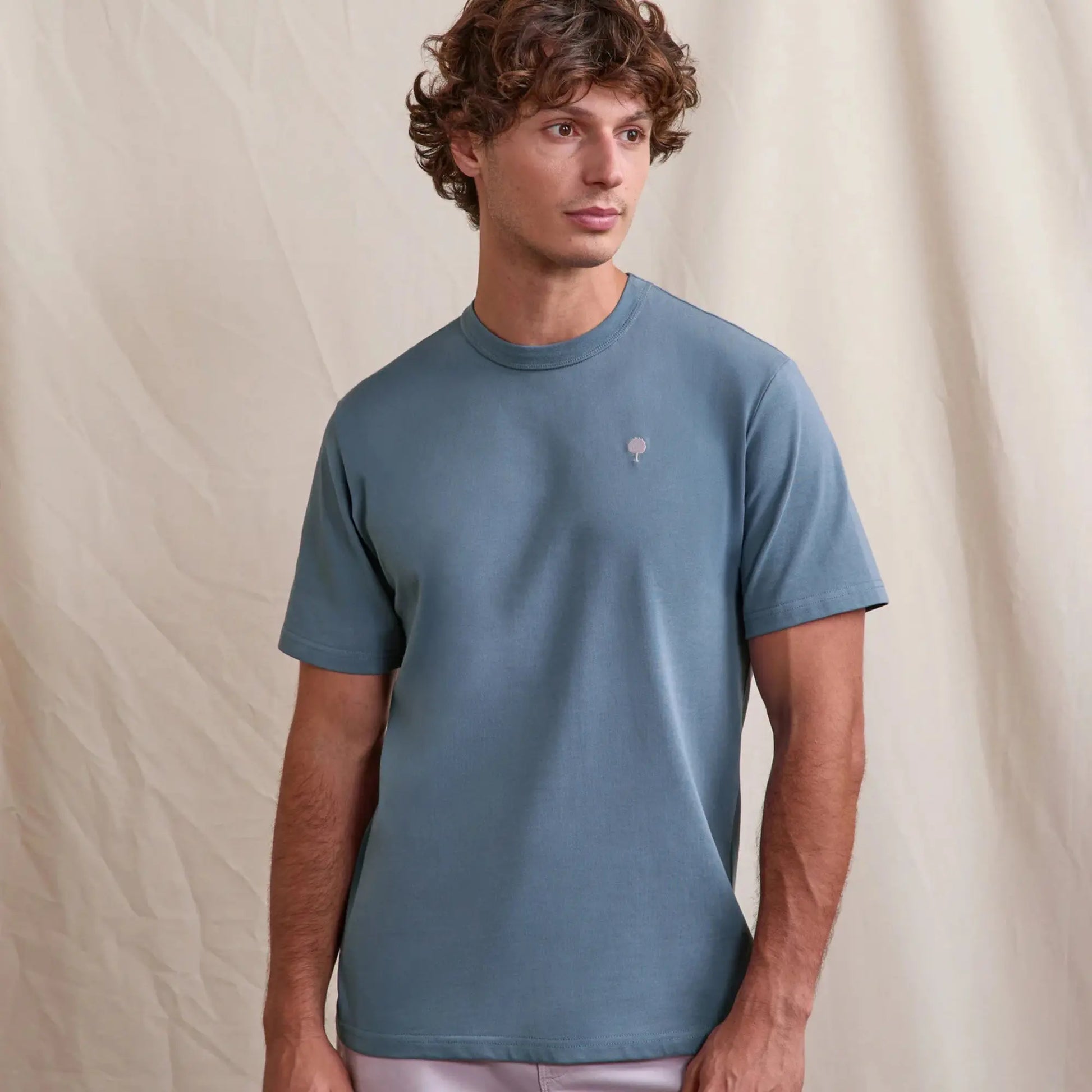 T-shirt Massoury Imprimé Flower Art Bleu - Faguo - détail 2