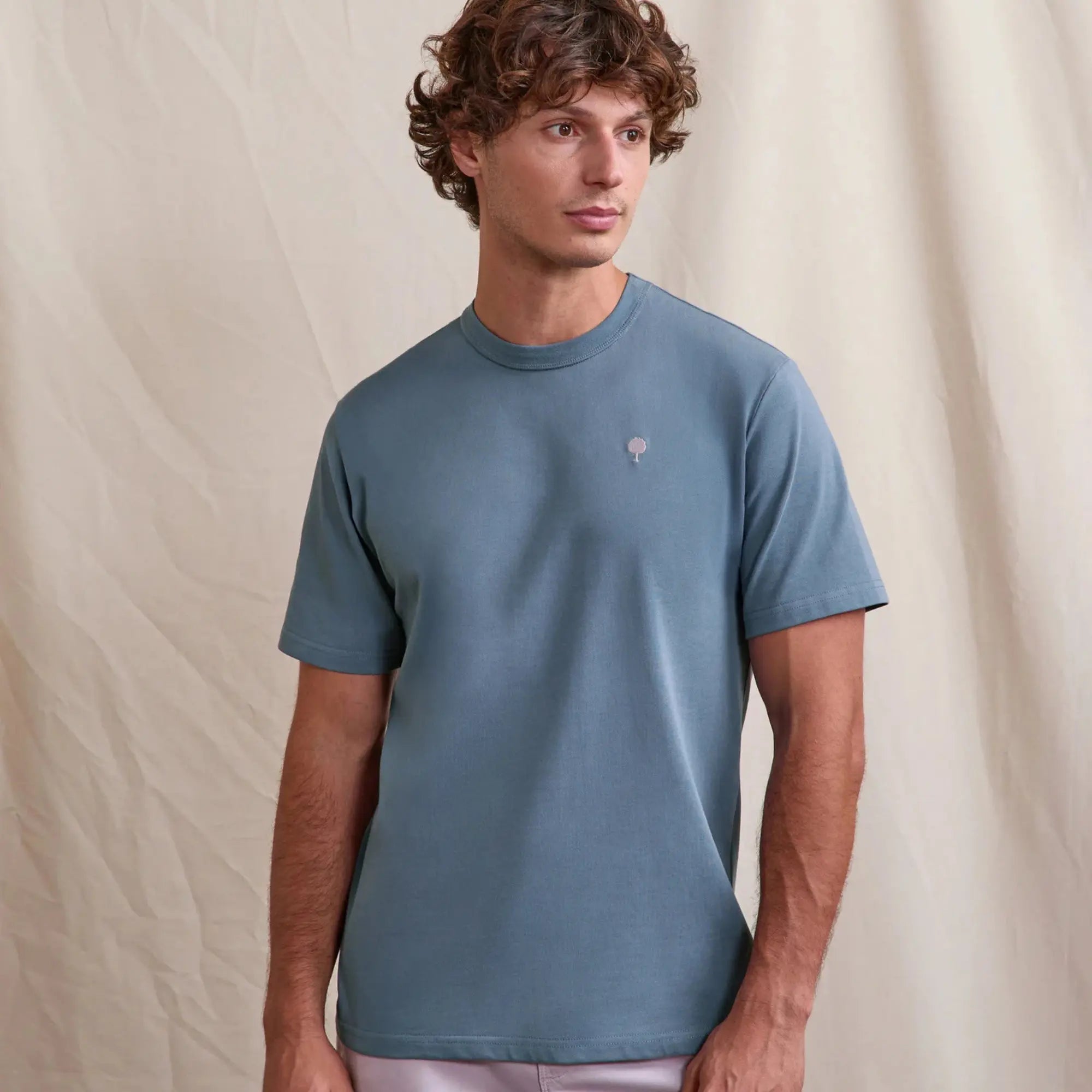 T-shirt Massoury Imprimé Flower Art Bleu - Faguo - détail 2