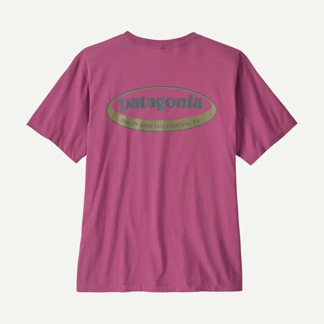 T-shirt Oval Logo - Faded Magenta - Patagonia - détail 2