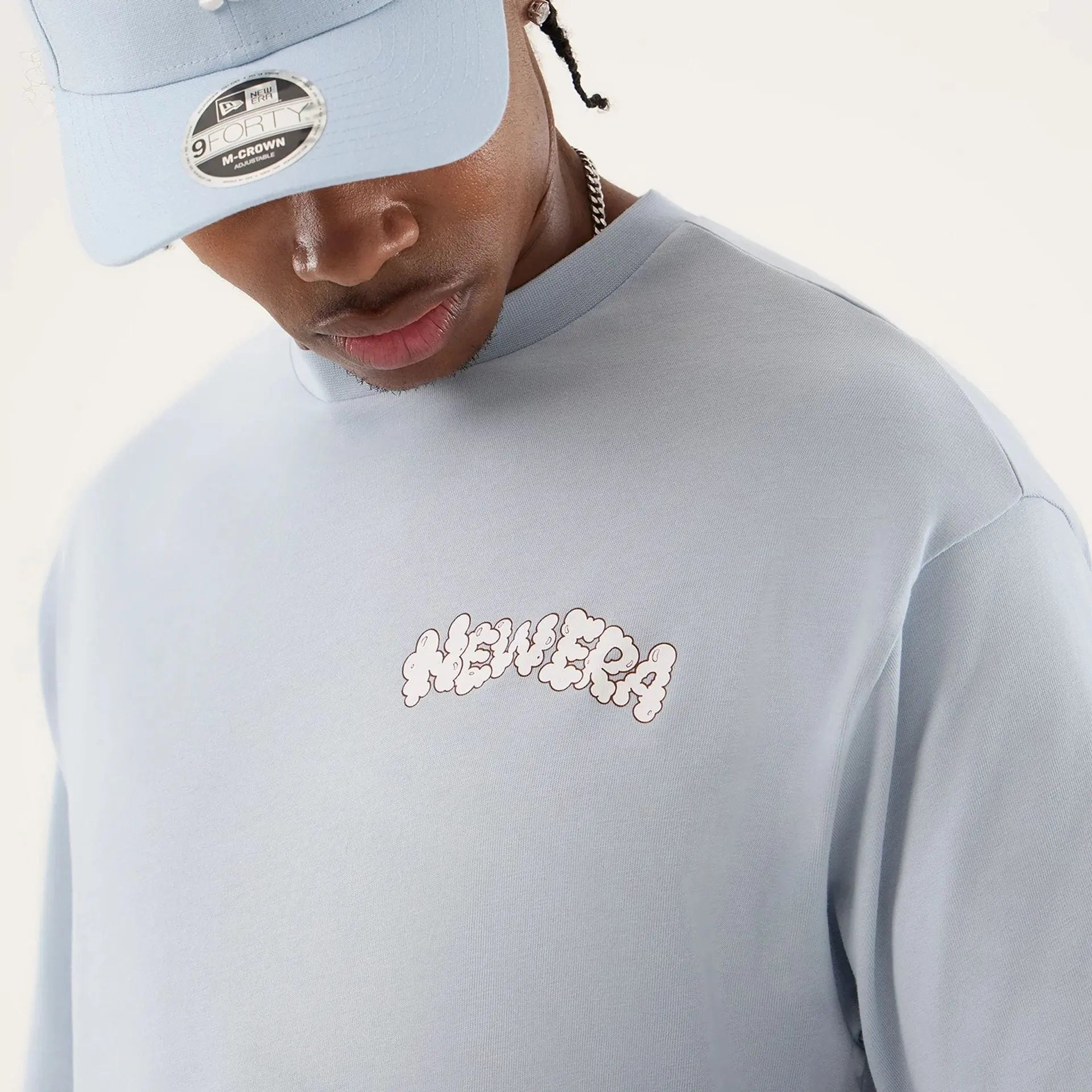 T-shirt Oversize Block Party - Bleu Pastel