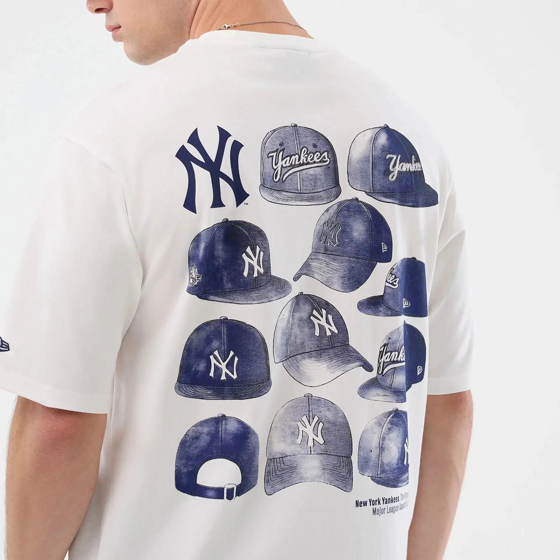 T-shirt oversize blanc New Era Yankees - vue dos