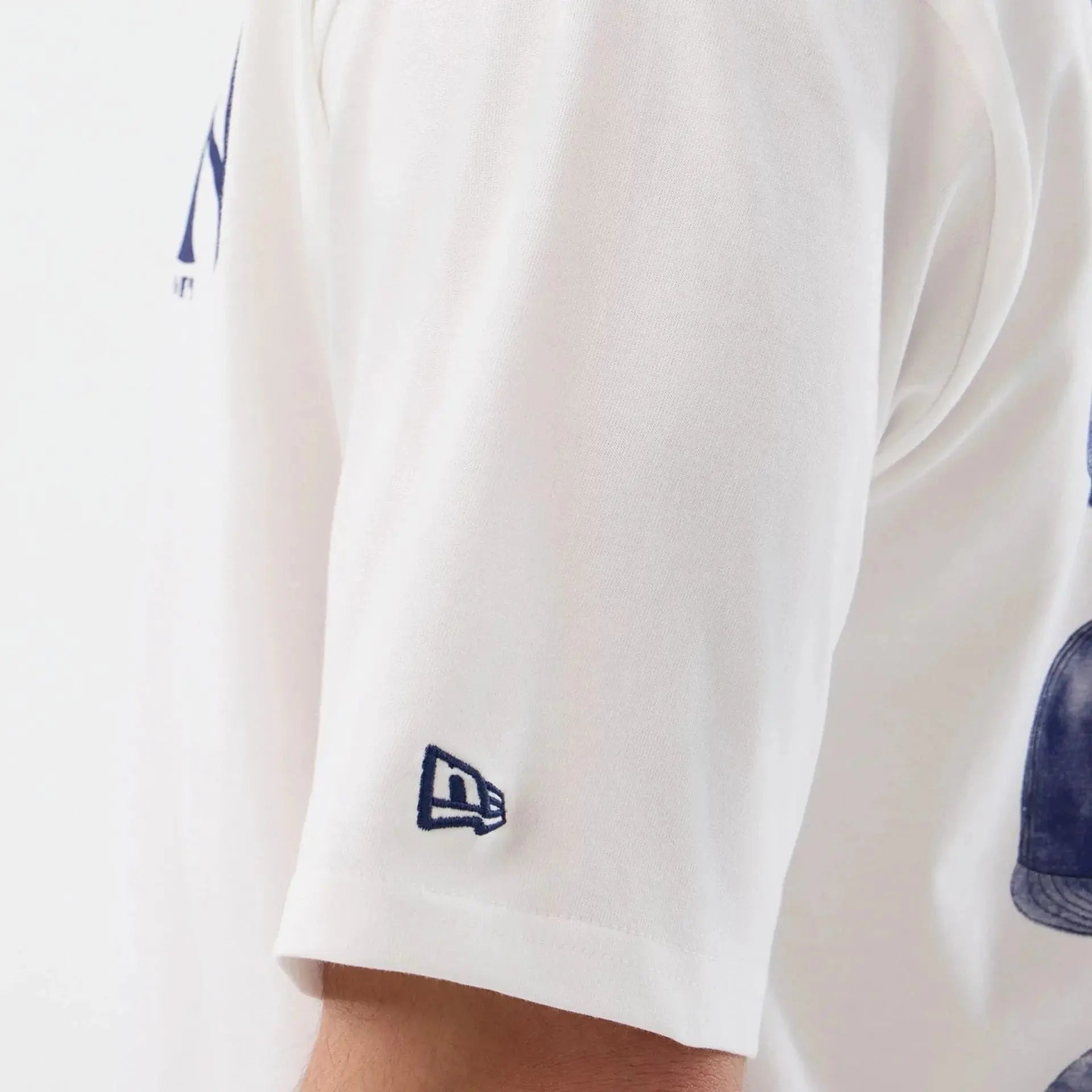 T-shirt oversize blanc New Era Yankees - vue à plat