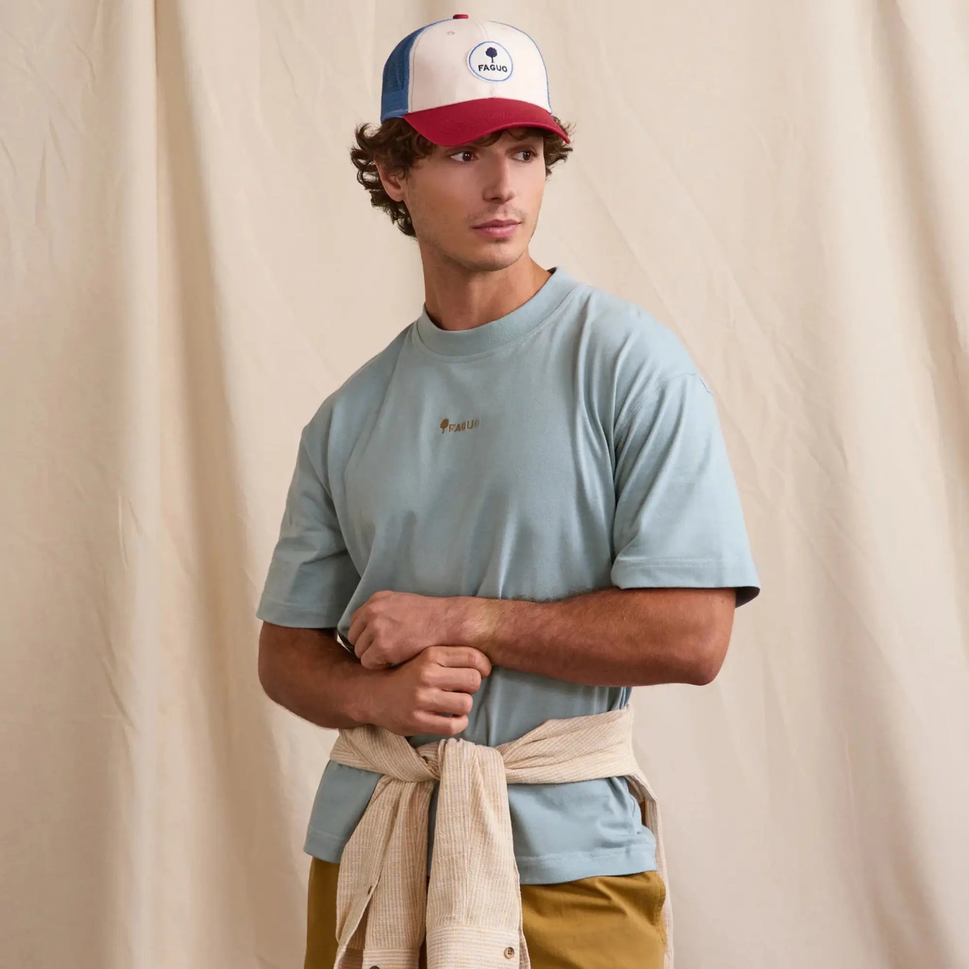 T-shirt Oversize Yellowstone Bleu - Faguo - détail 2