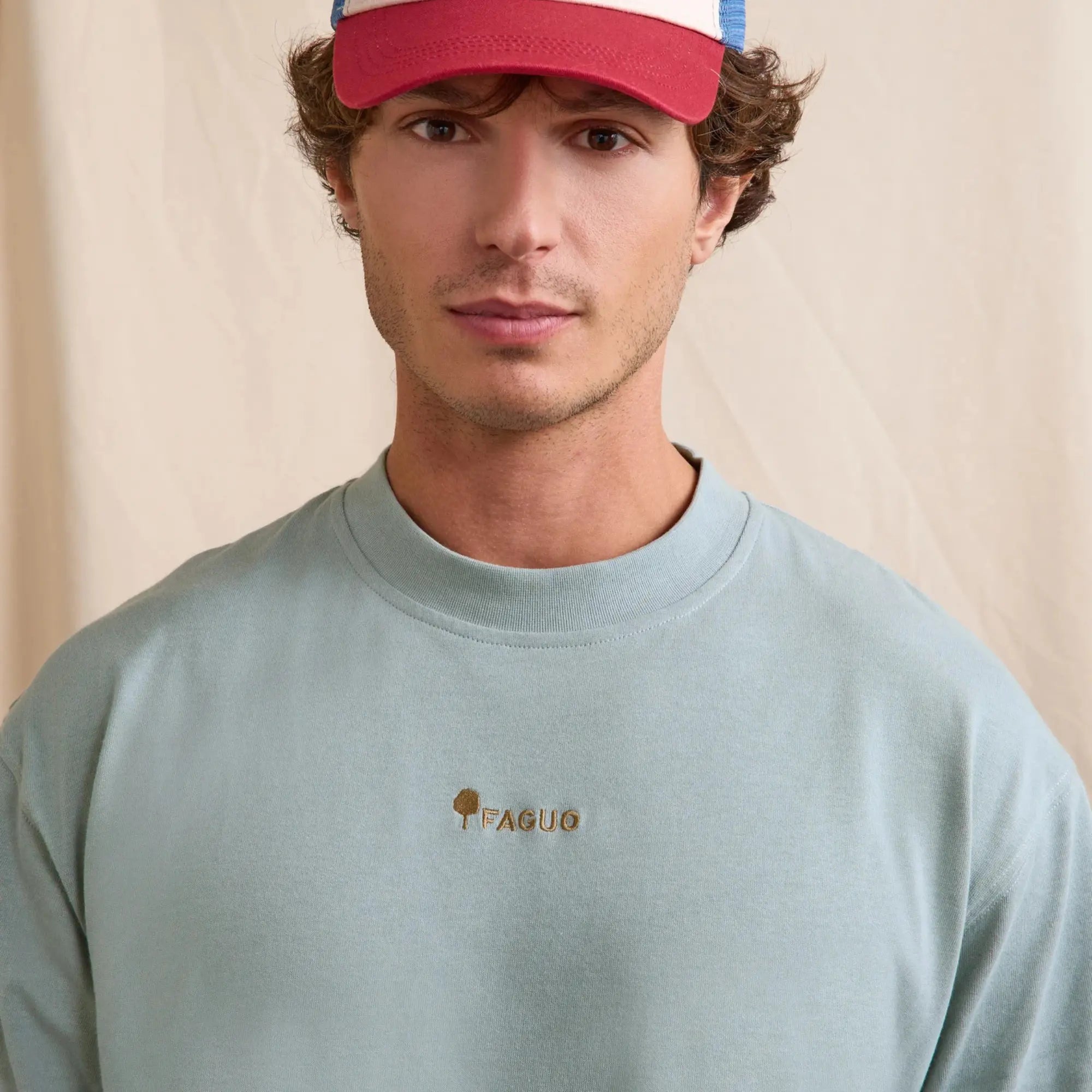 T-shirt Oversize Yellowstone Bleu - Faguo - détail 3