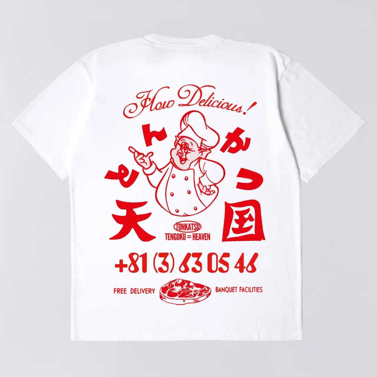 T-shirt Tonkatsu Blanc - Edwin - détail 2
