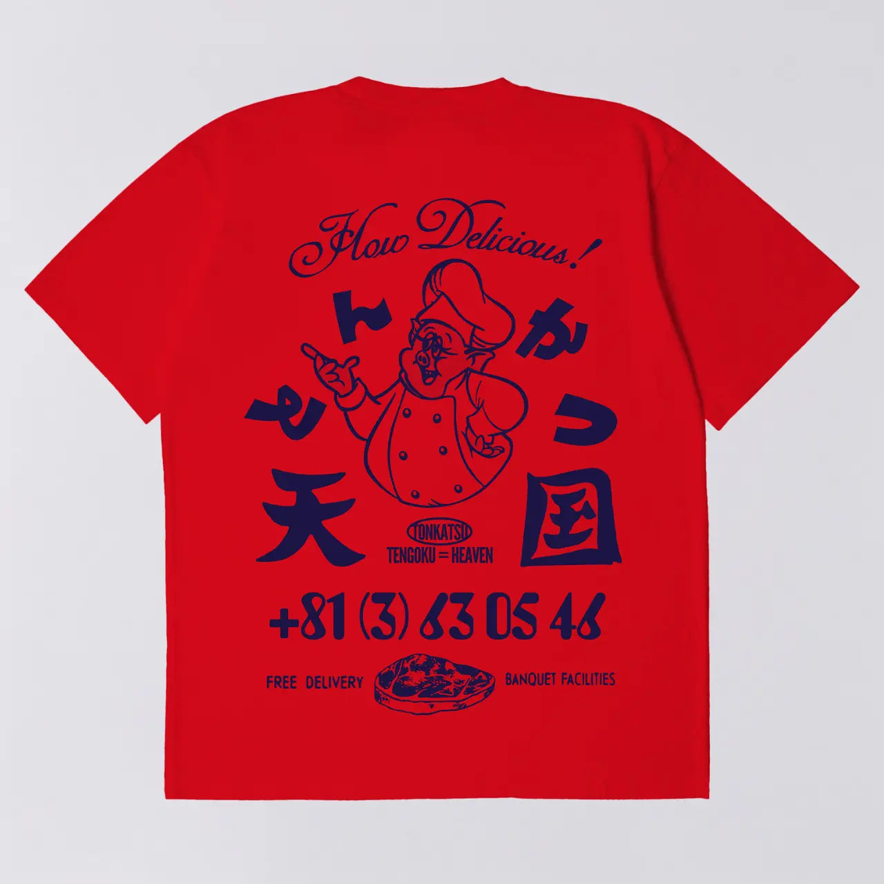 T-shirt Tonkatsu Rouge - Edwin - détail 2
