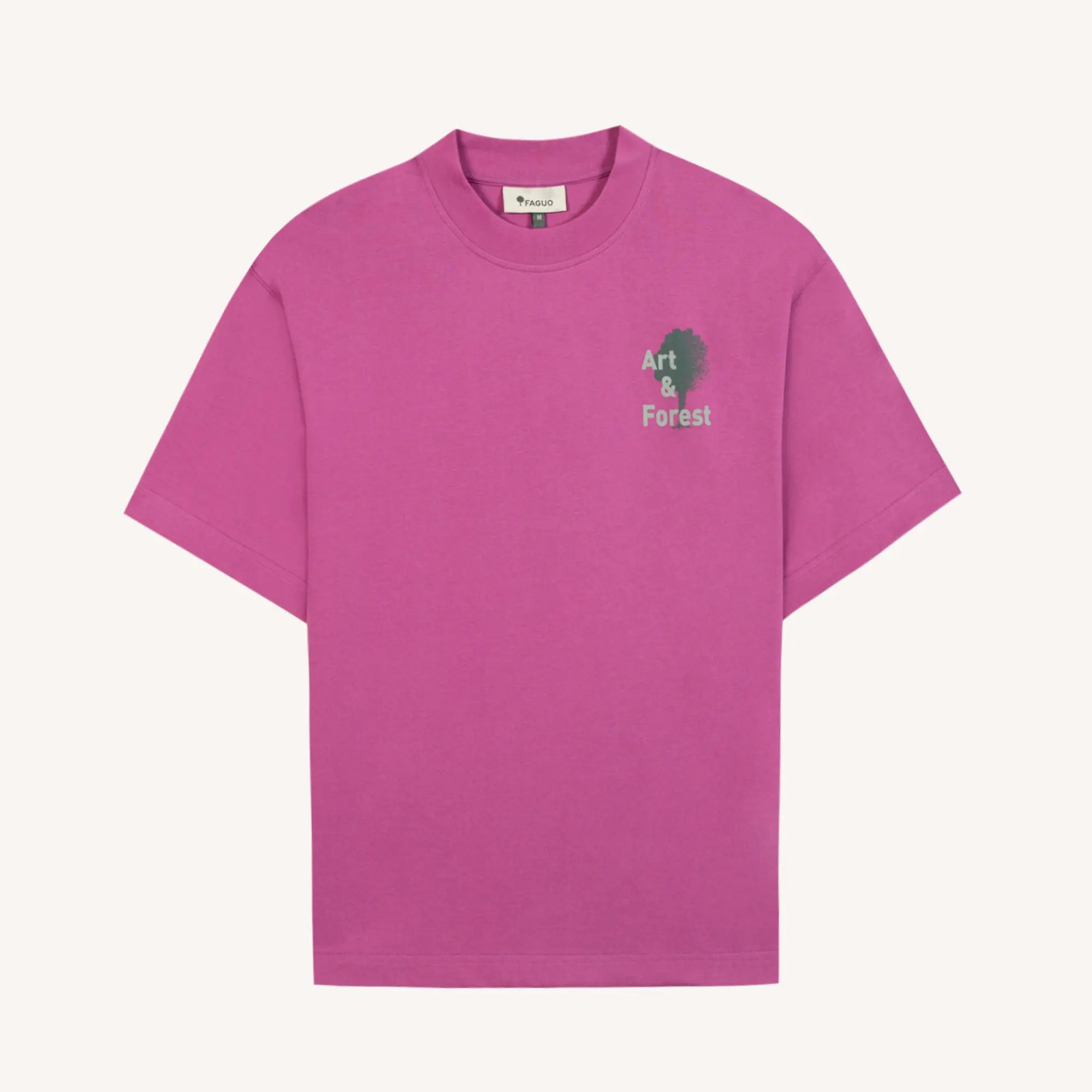 T-shirt Yellow Stone Forest Fushia - Faguo