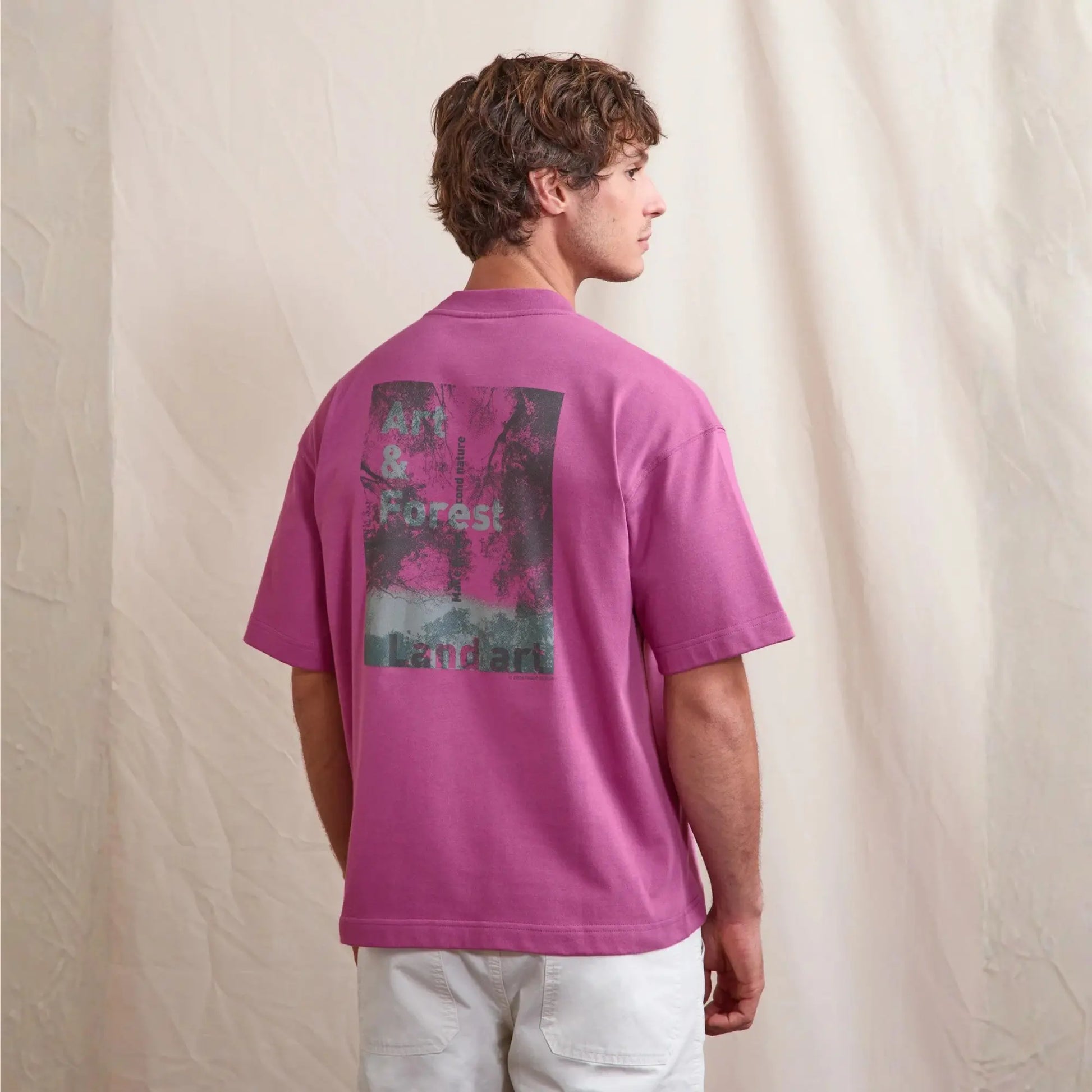 T-shirt Yellow Stone Forest Fushia - Faguo - détail 3