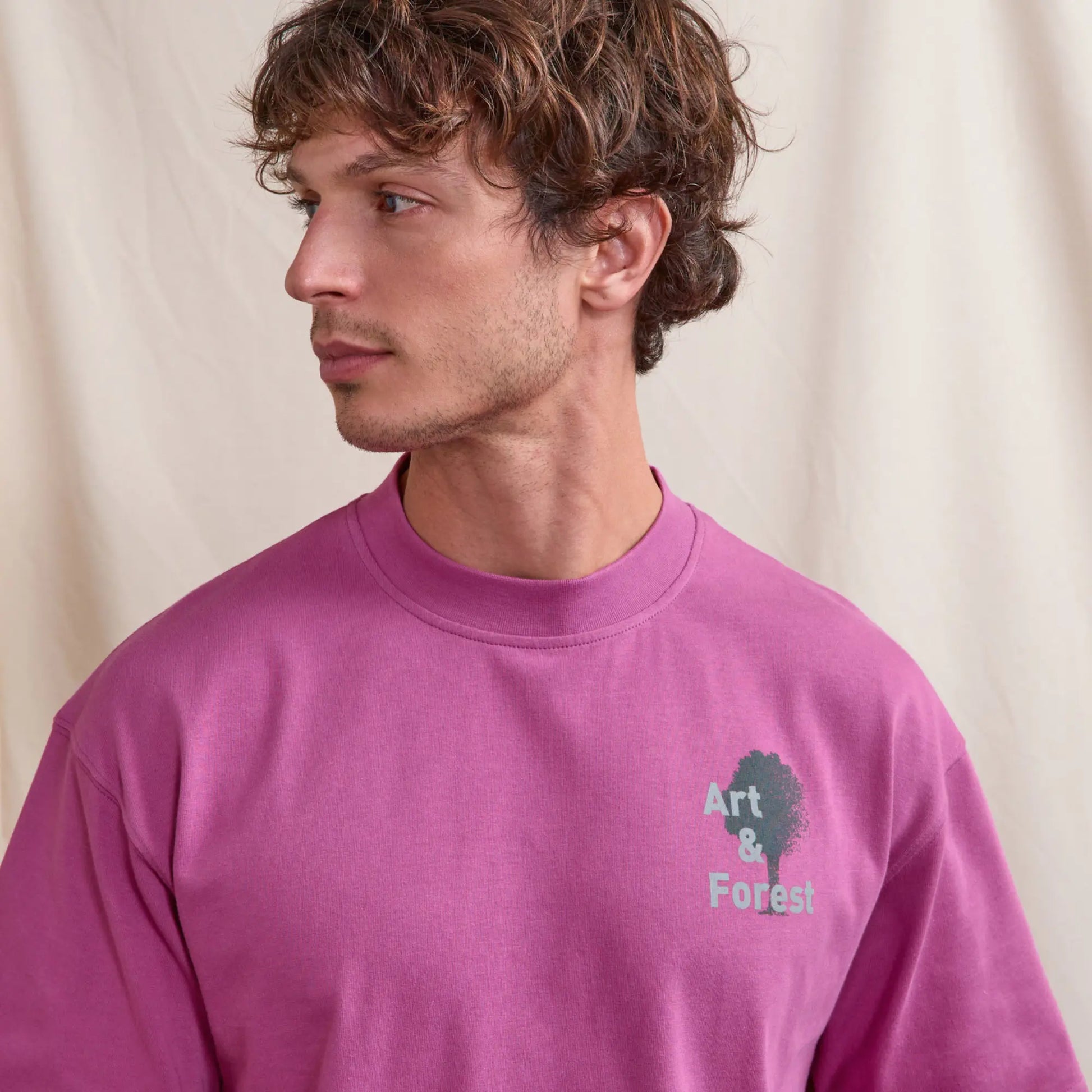 T-shirt Yellow Stone Forest Fushia - Faguo - détail 5