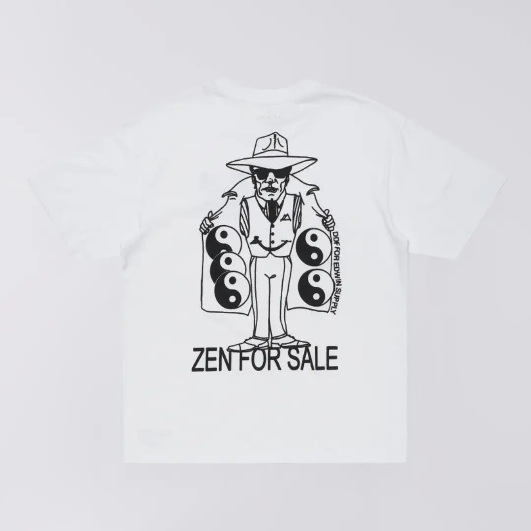 T-shirt Zen For All Blanc - Edwin - détail 2