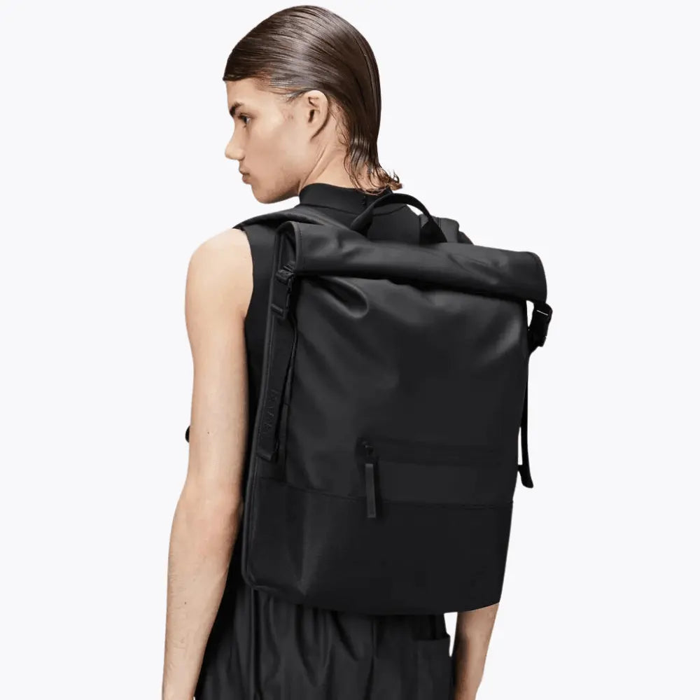 Trail Rolltop Backpack - Black - Rains - détail 3
