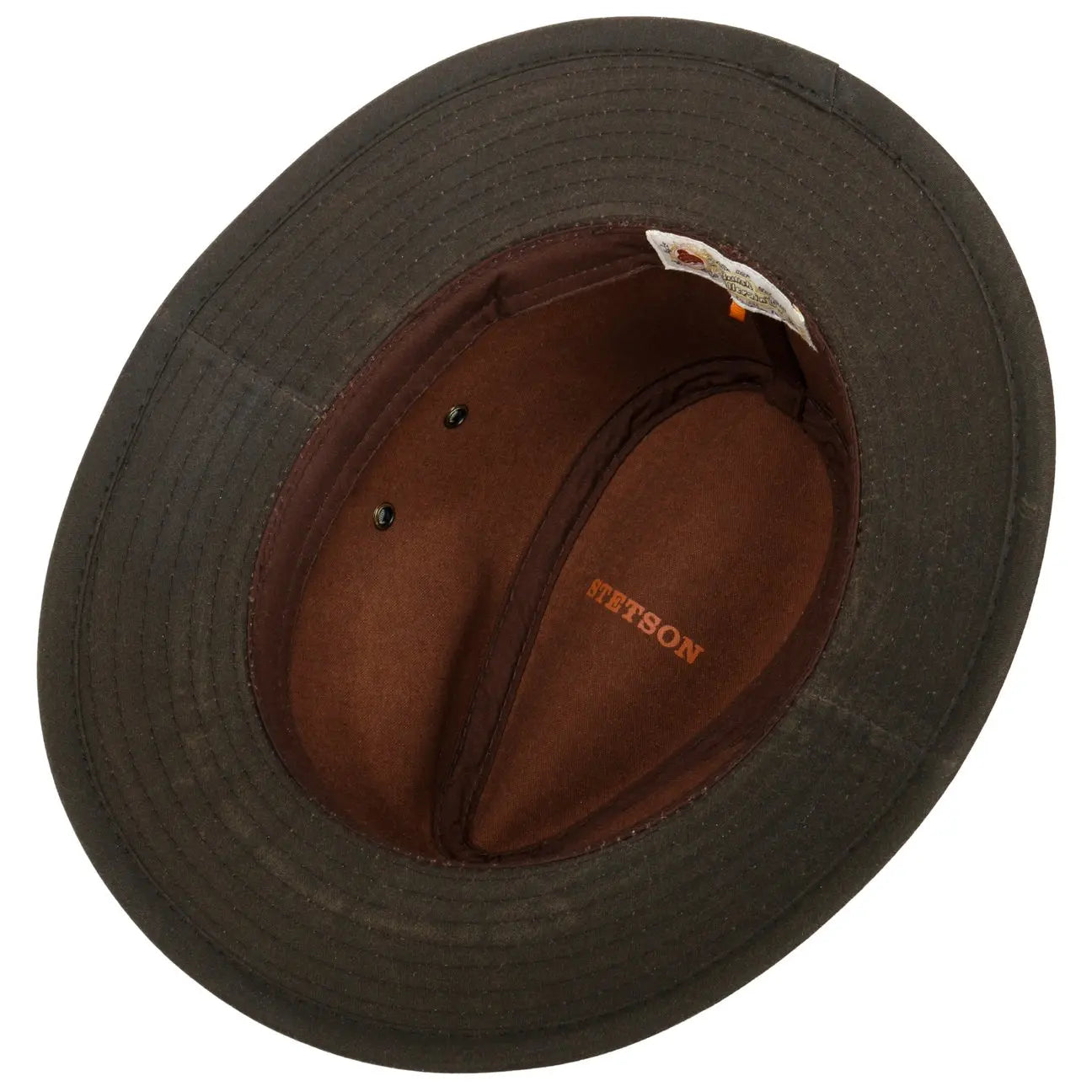 Traveller Waxed Cotton - Marron Foncé - Stetson - détail 3
