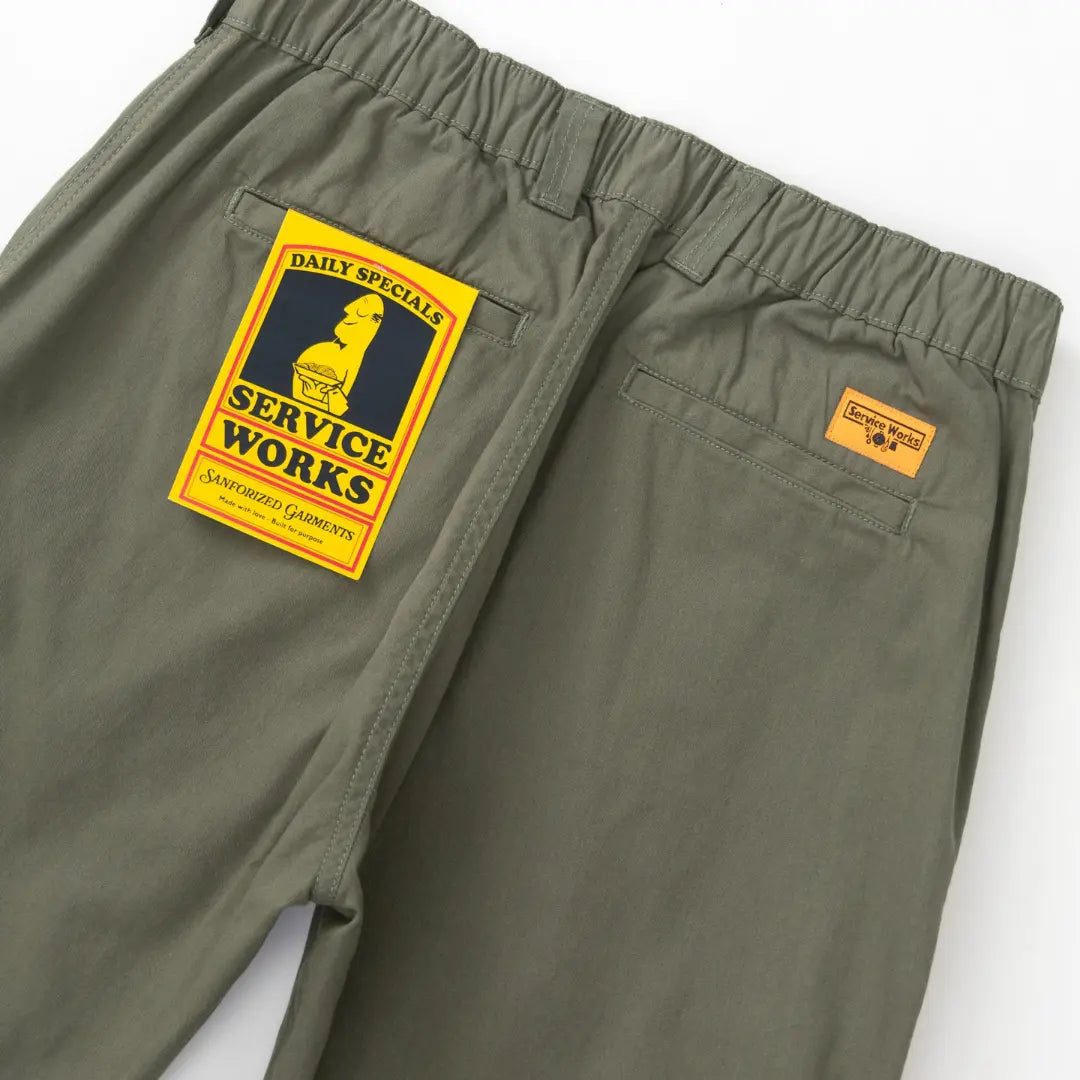 Twill Waiter Pant - Olive - Service Works - détail 4