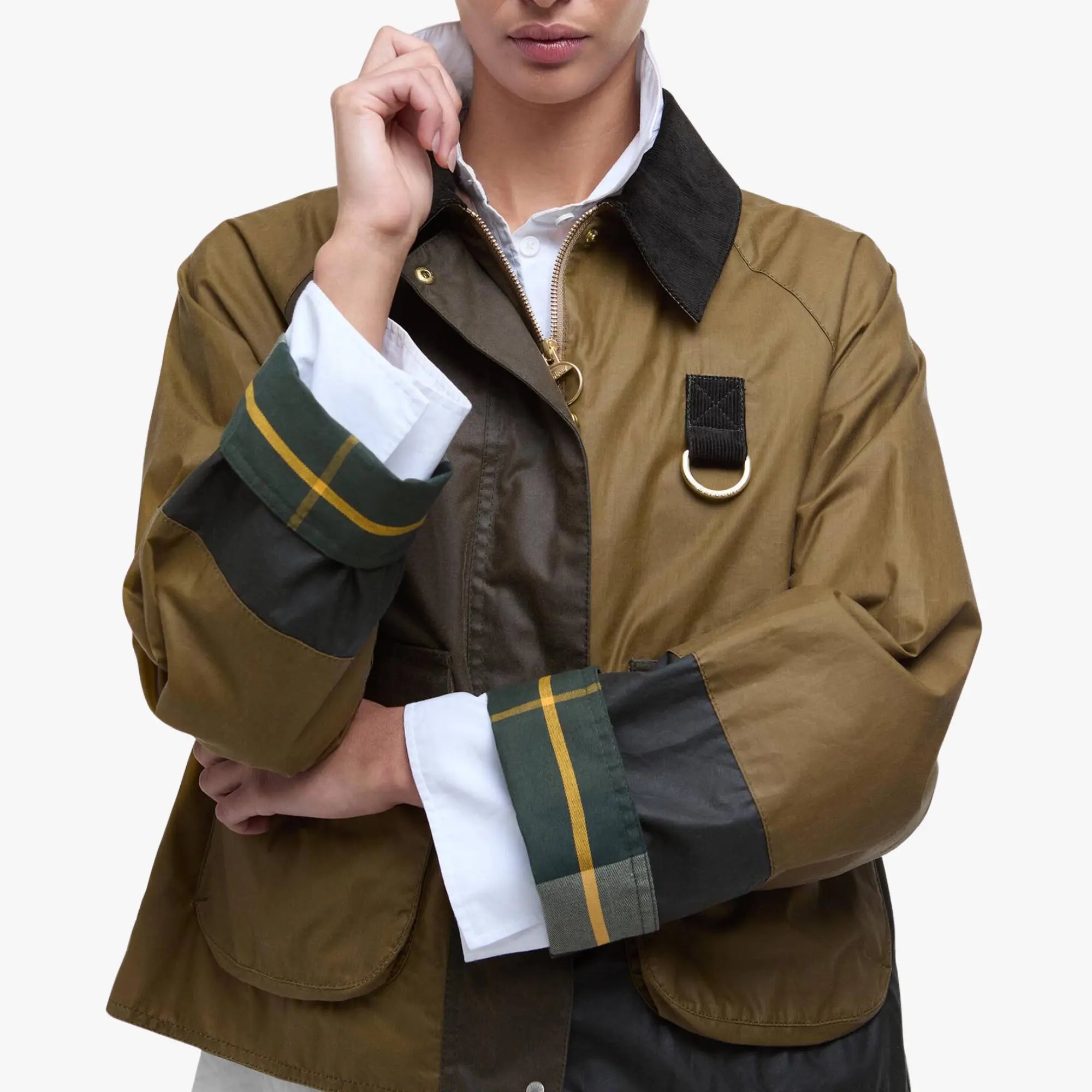 Veste Alma - Sand et Archive Olive - Barbour - détail 4