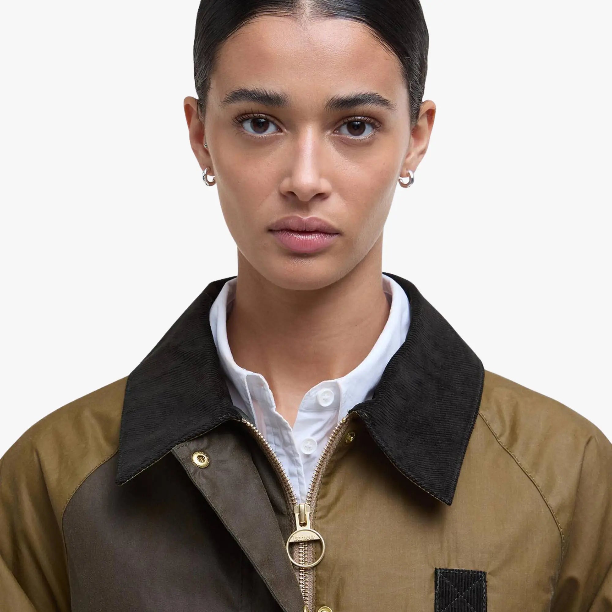 Veste Alma - Sand et Archive Olive - Barbour - détail 5
