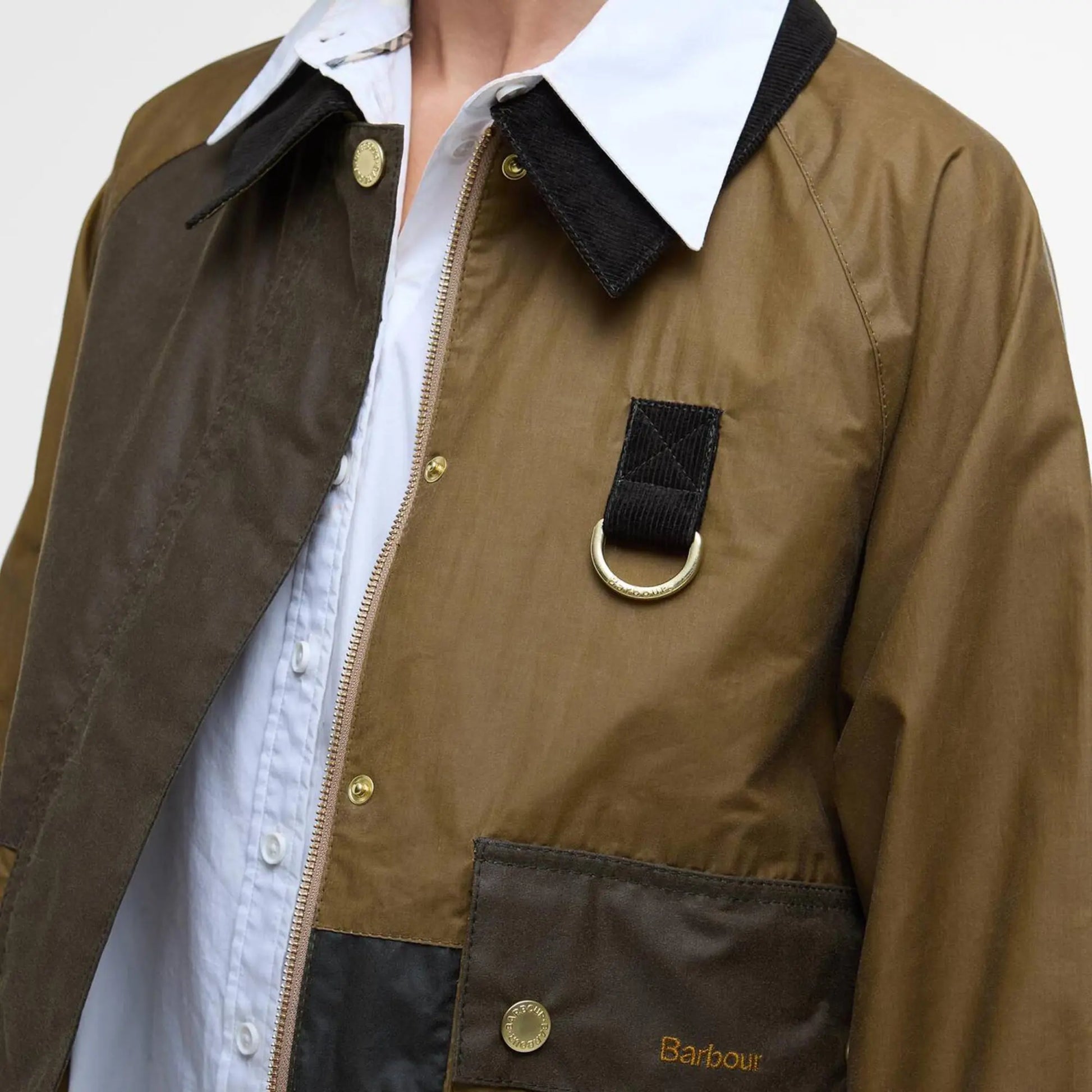 Veste Alma - Sand et Archive Olive - Barbour - détail 6