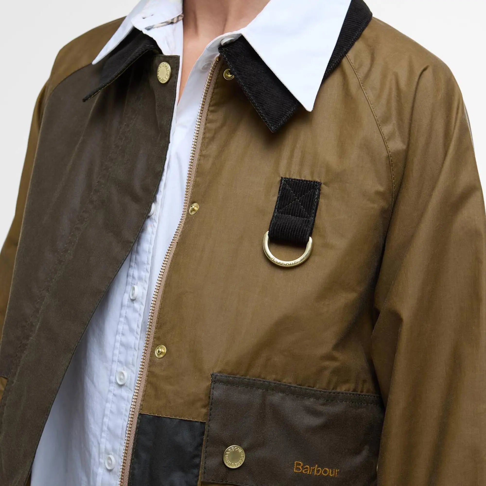 Veste Alma - Sand et Archive Olive - Barbour - détail 6