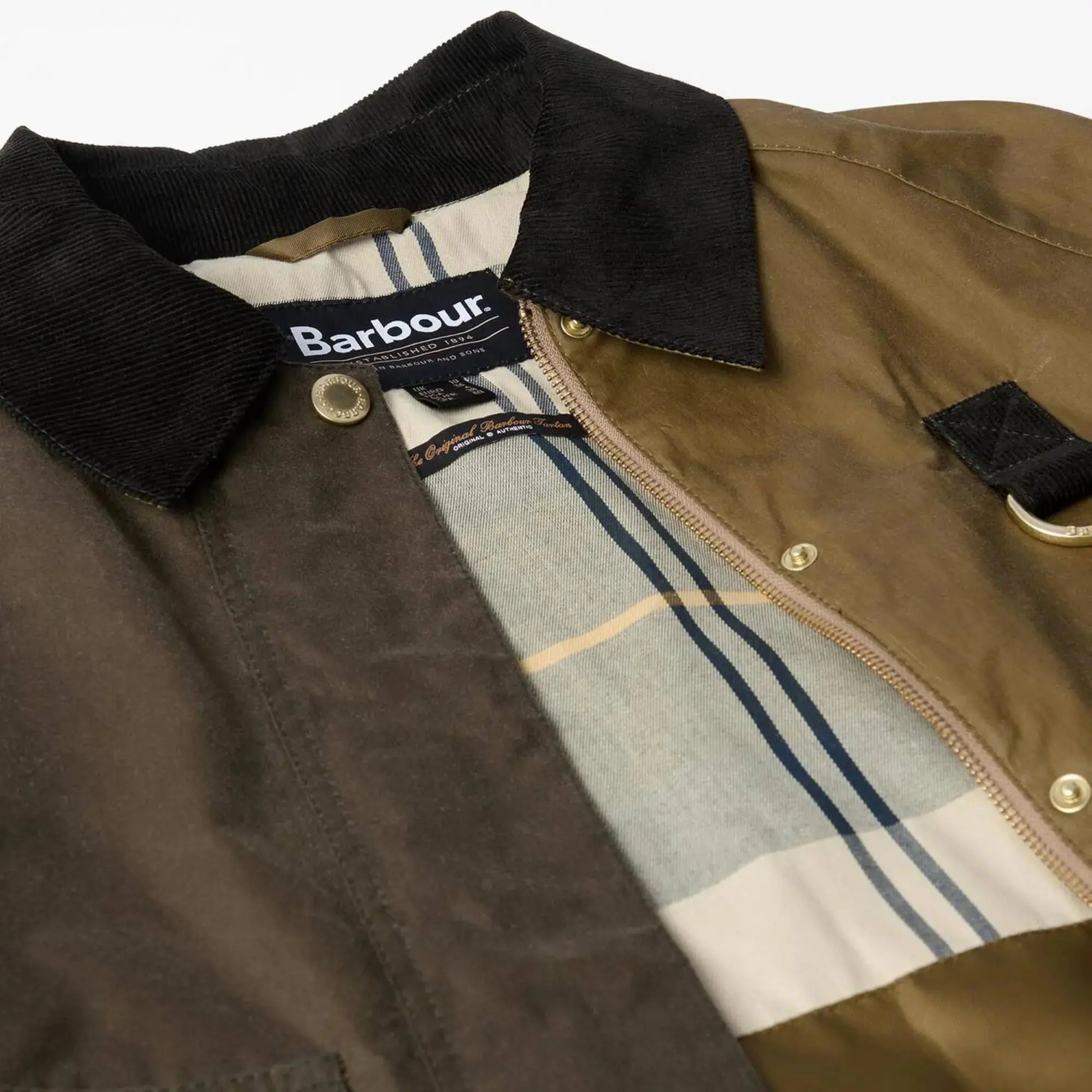 Veste Alma - Sand et Archive Olive - Barbour - détail 7