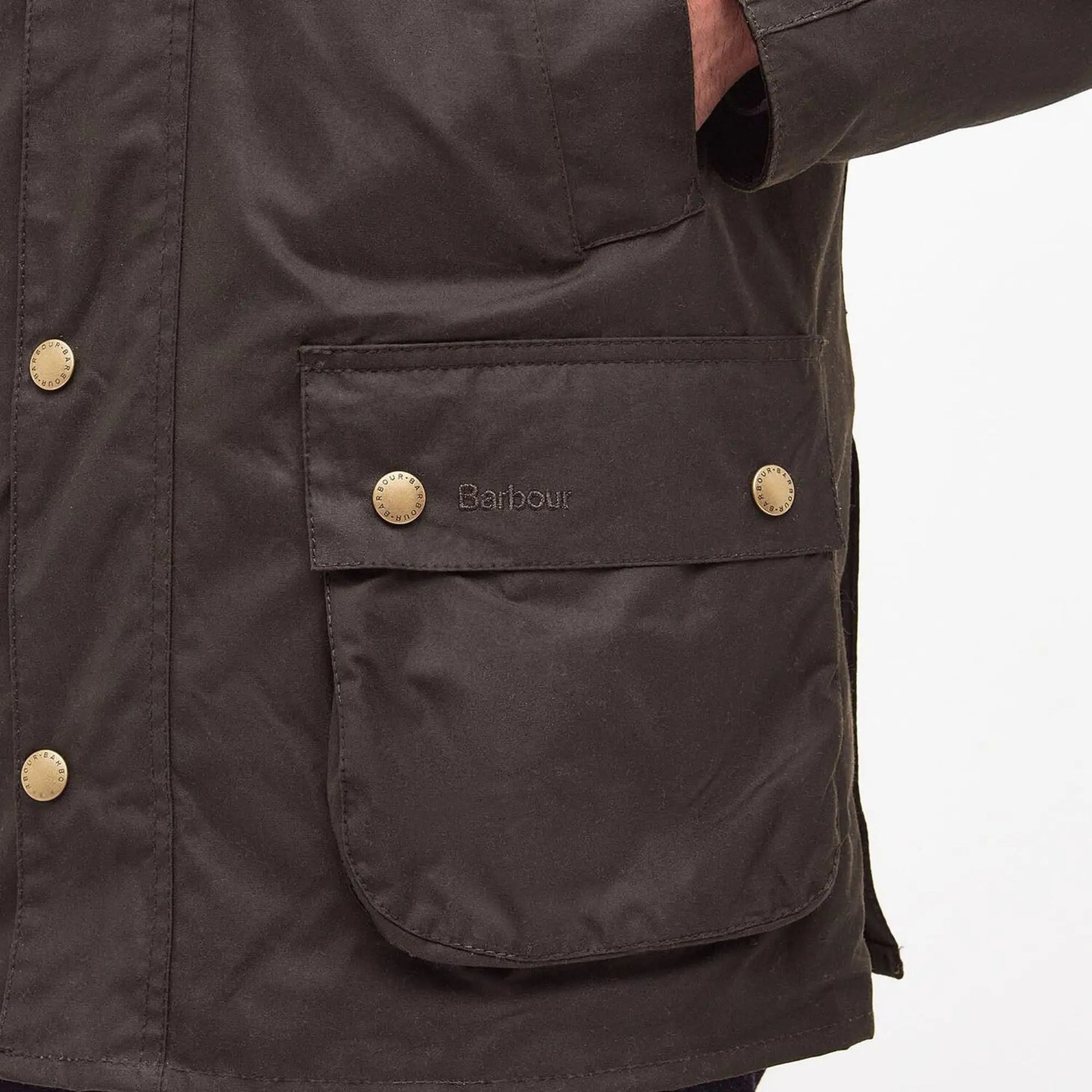 Veste Ashby - Olive - Barbour - détail 5