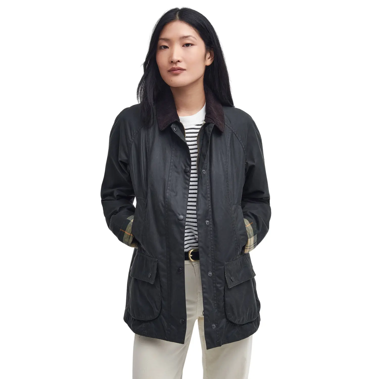 Veste Beadnell - Sage - Barbour - détail 2