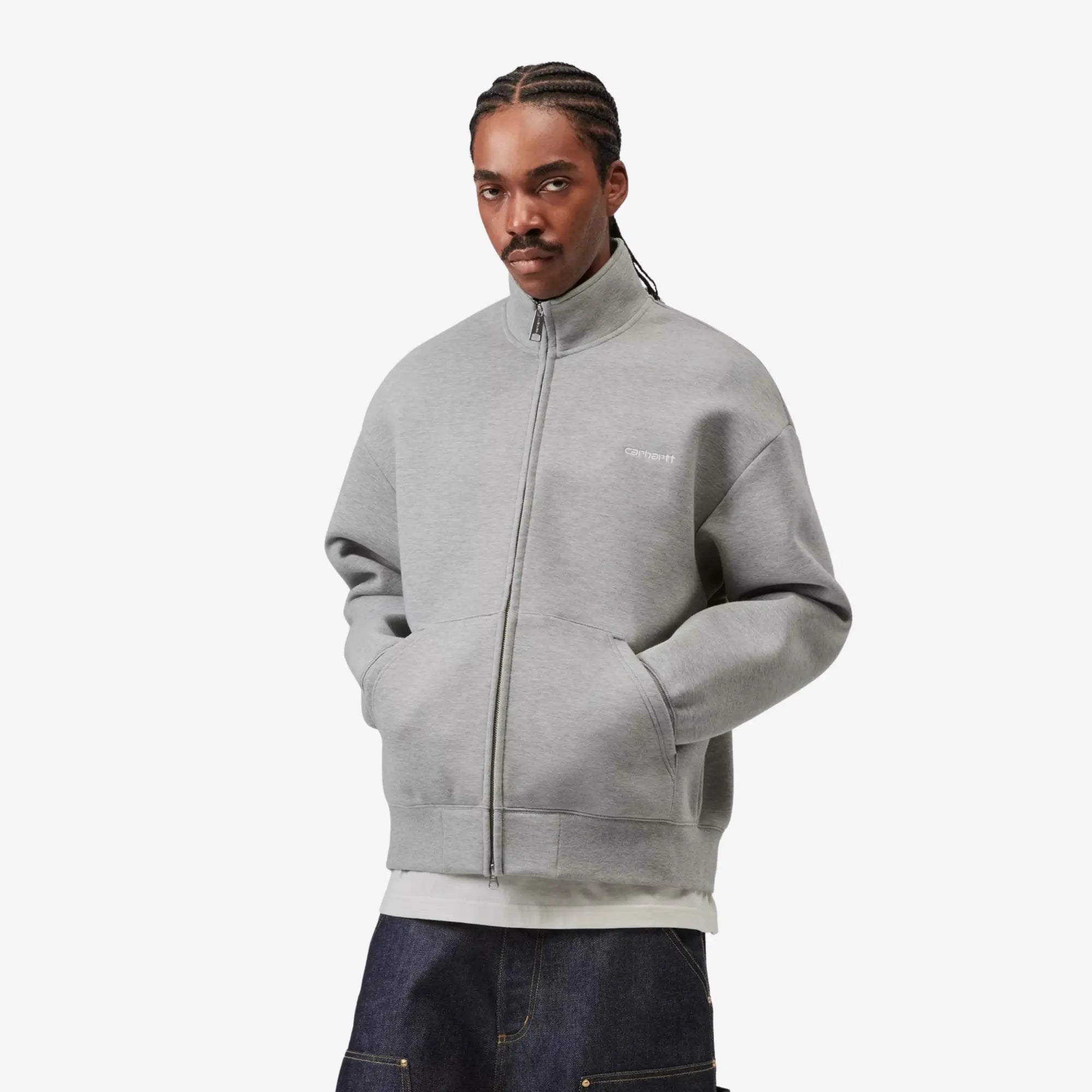 Veste de Survêtement Zip Alda - Grey Heather - Carhartt WIP - détail 5