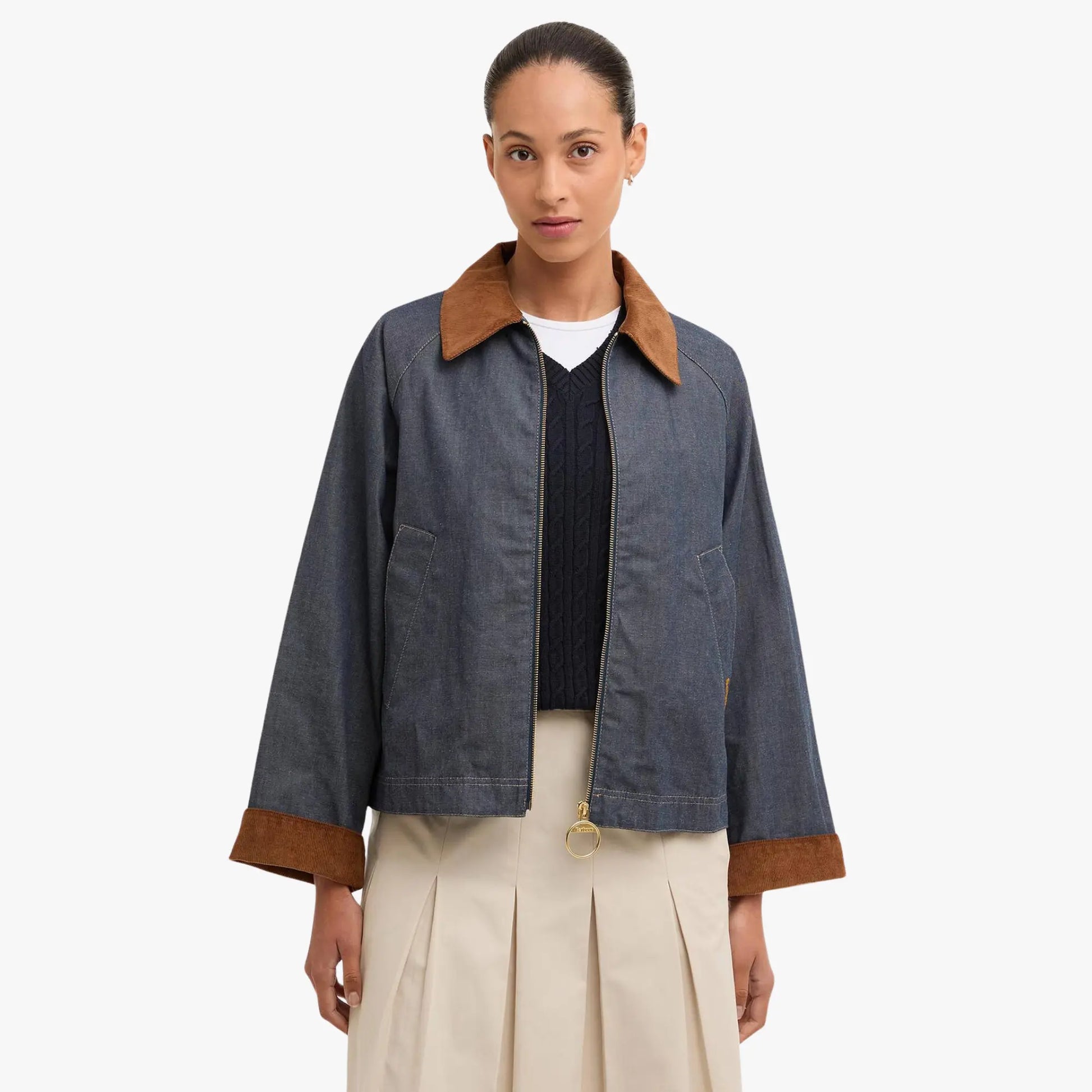Veste Freckleton - Indigo - Barbour - détail 2