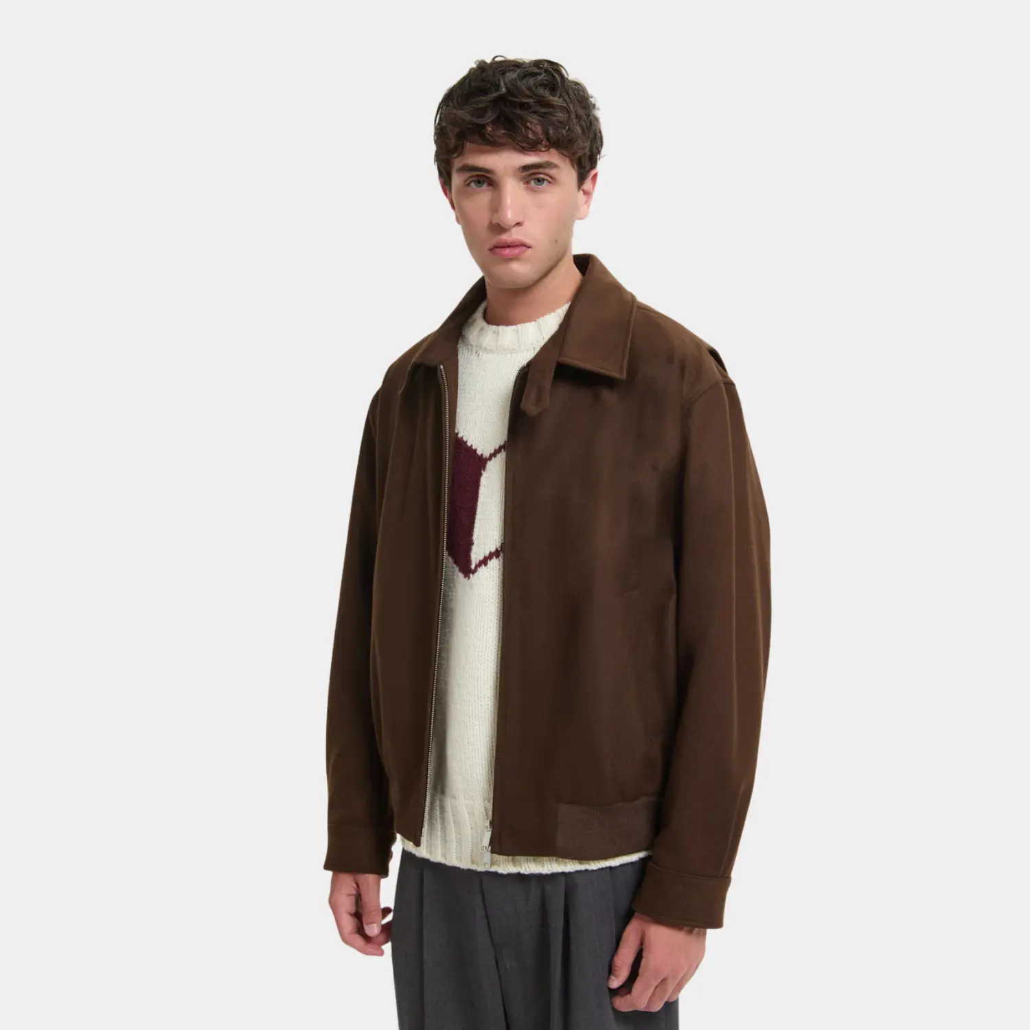 Veste G18 Melton - Slate Black - Baracuta - détail 2
