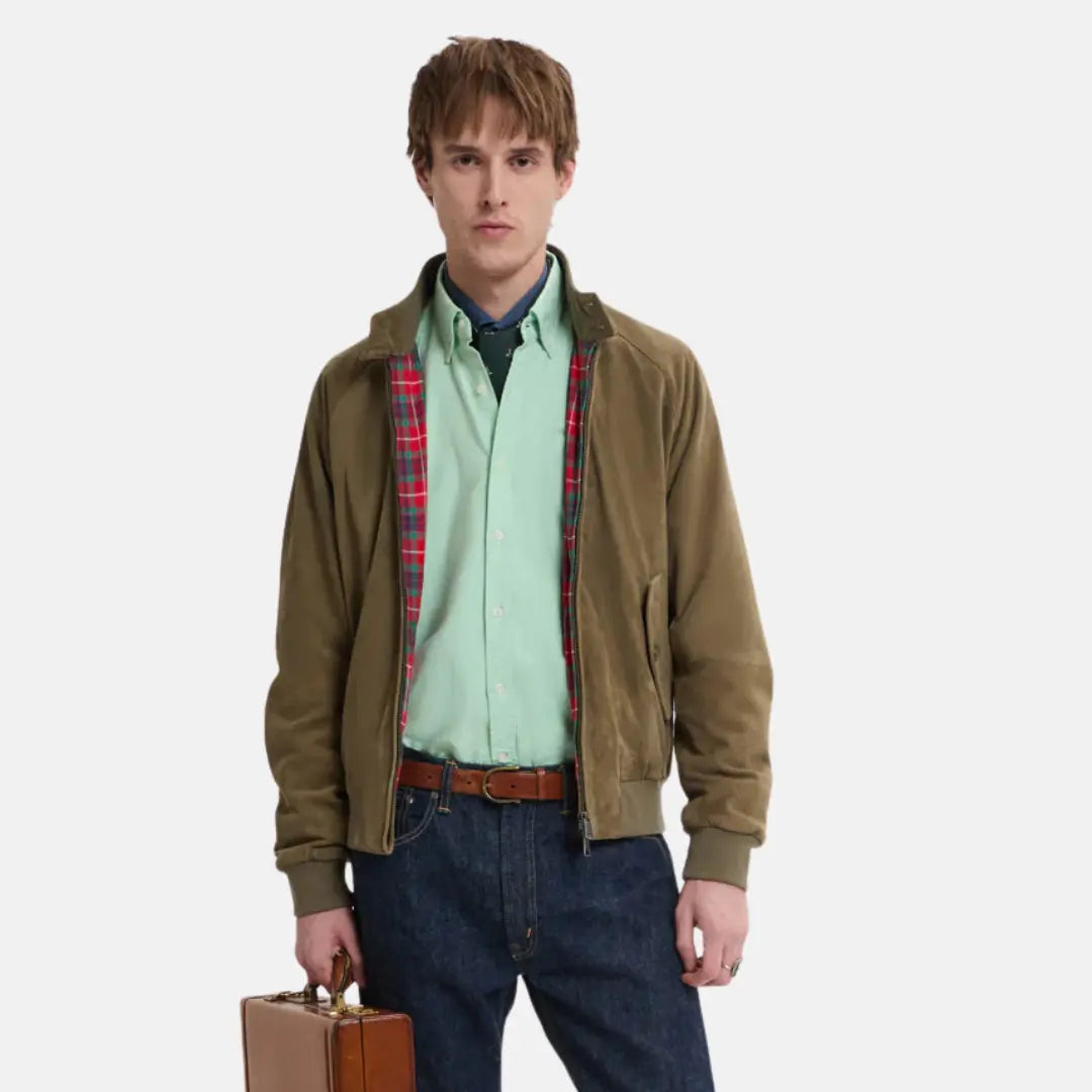 Veste G9 Daim - Lichen Green - Baracuta - détail 2