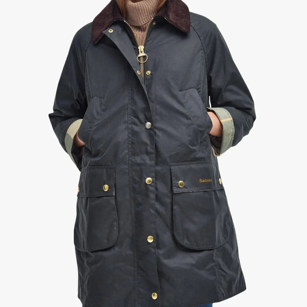 Veste Long Beadnell Sage - Barbour - détail 4