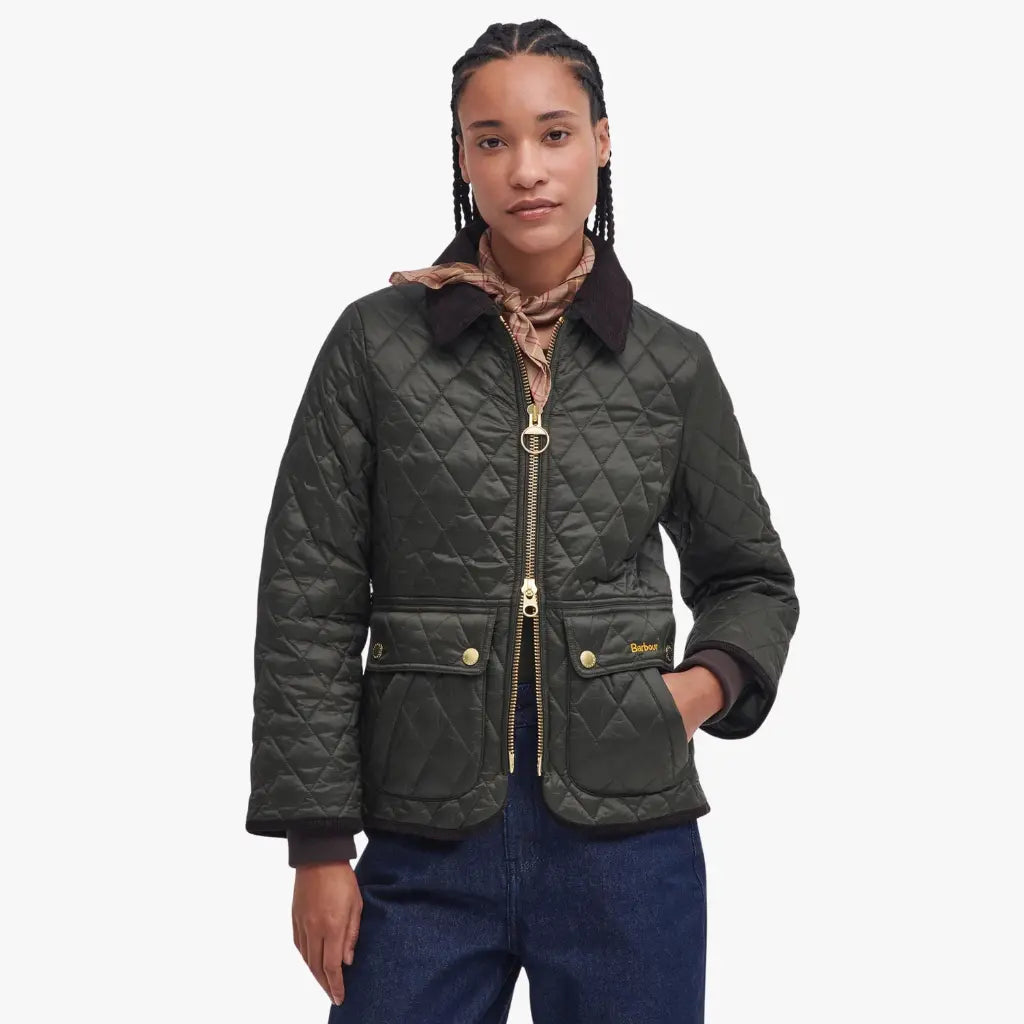 Veste Matelassée Fitted Beadnell Sage - Barbour - détail 2