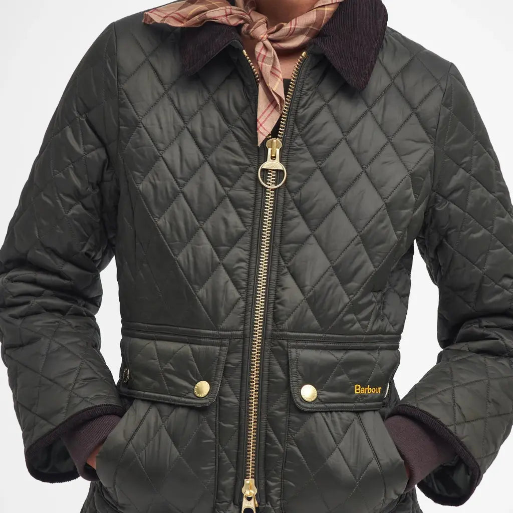 Veste Matelassée Fitted Beadnell Sage - Barbour - détail 4