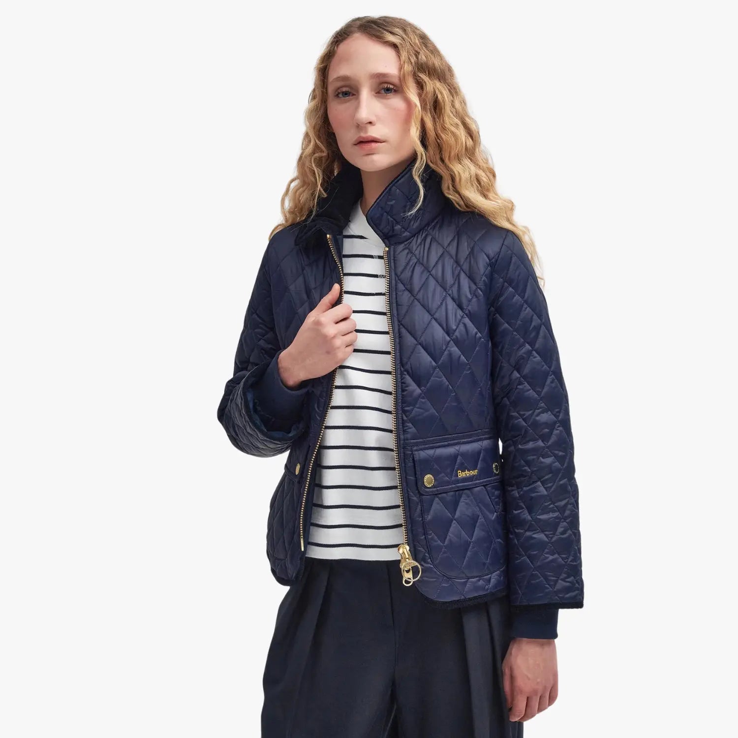 Veste Matelassée Fitted Beadnell Navy - Barbour - détail 2