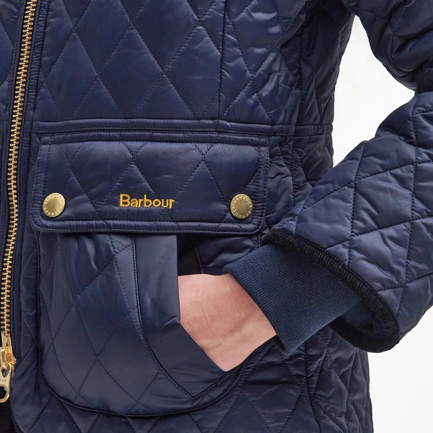 Veste Matelassée Fitted Beadnell Navy - Barbour - détail 5