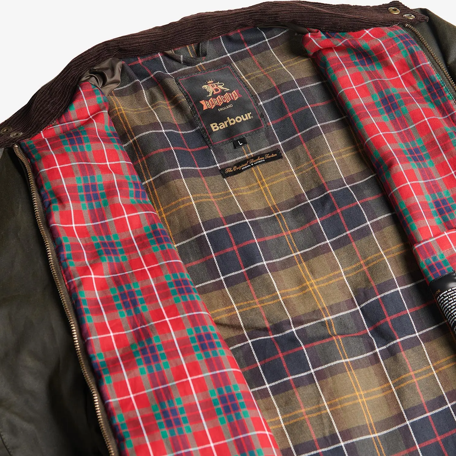 Veste Wax Porton - Olive - Barbour X Baracuta - détail 5