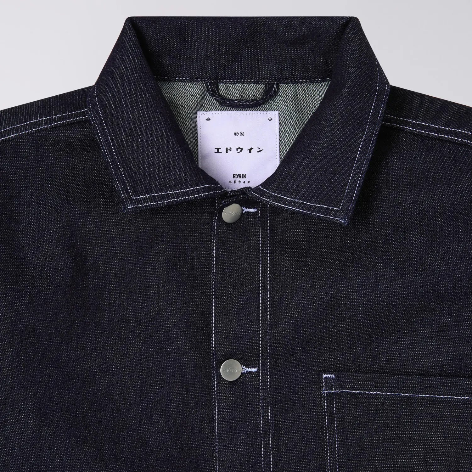 Veste Trembley Blue Unwashed - Edwin - détail 3