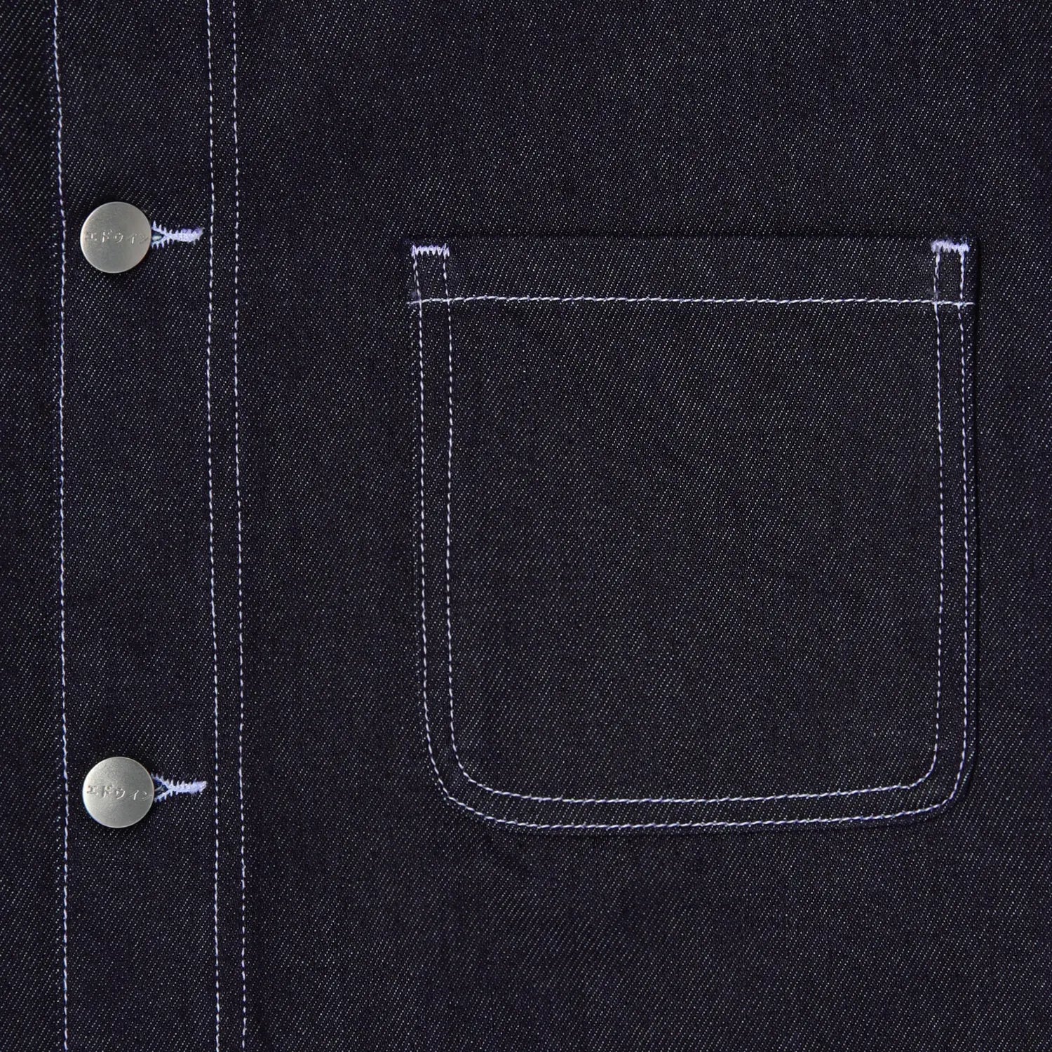 Veste Trembley Blue Unwashed - Edwin - détail 4