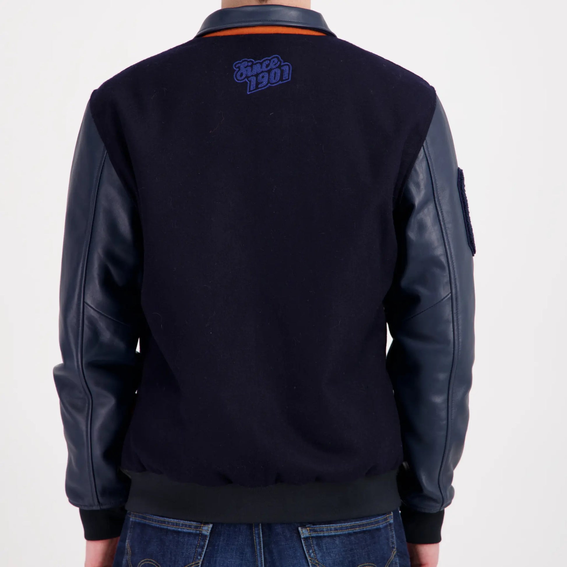 Veste Varsity Cuir et Laine - Gulf - détail 5