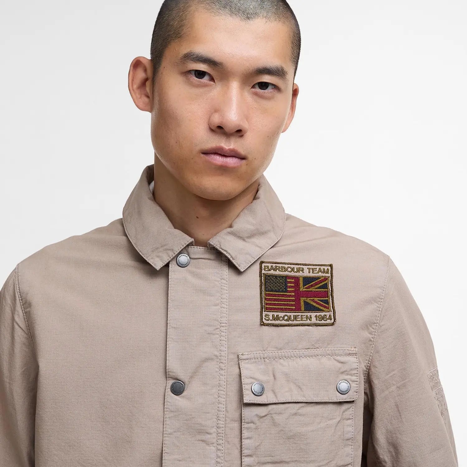 Veste Workers Casual Beige - Barbour International - détail 4