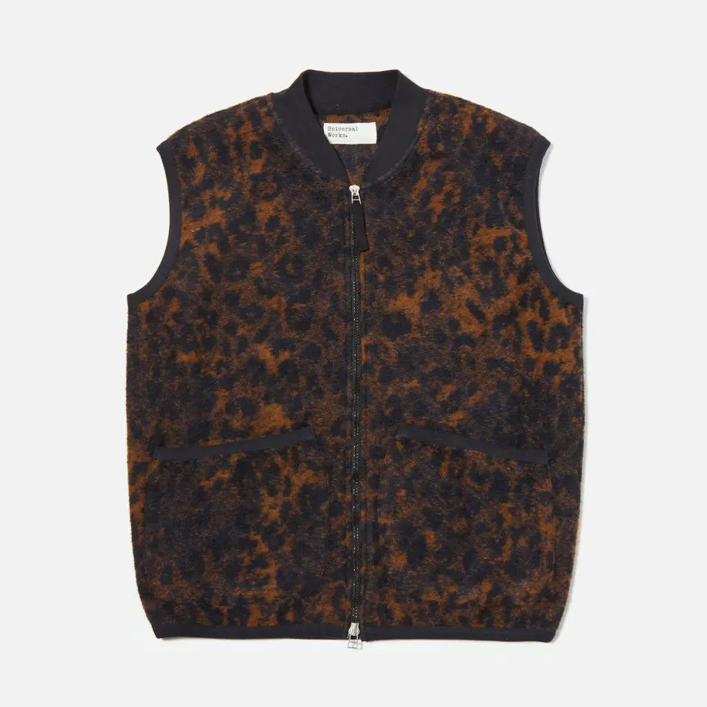 Zip Waistcoat - Night Léopard - Universal Works