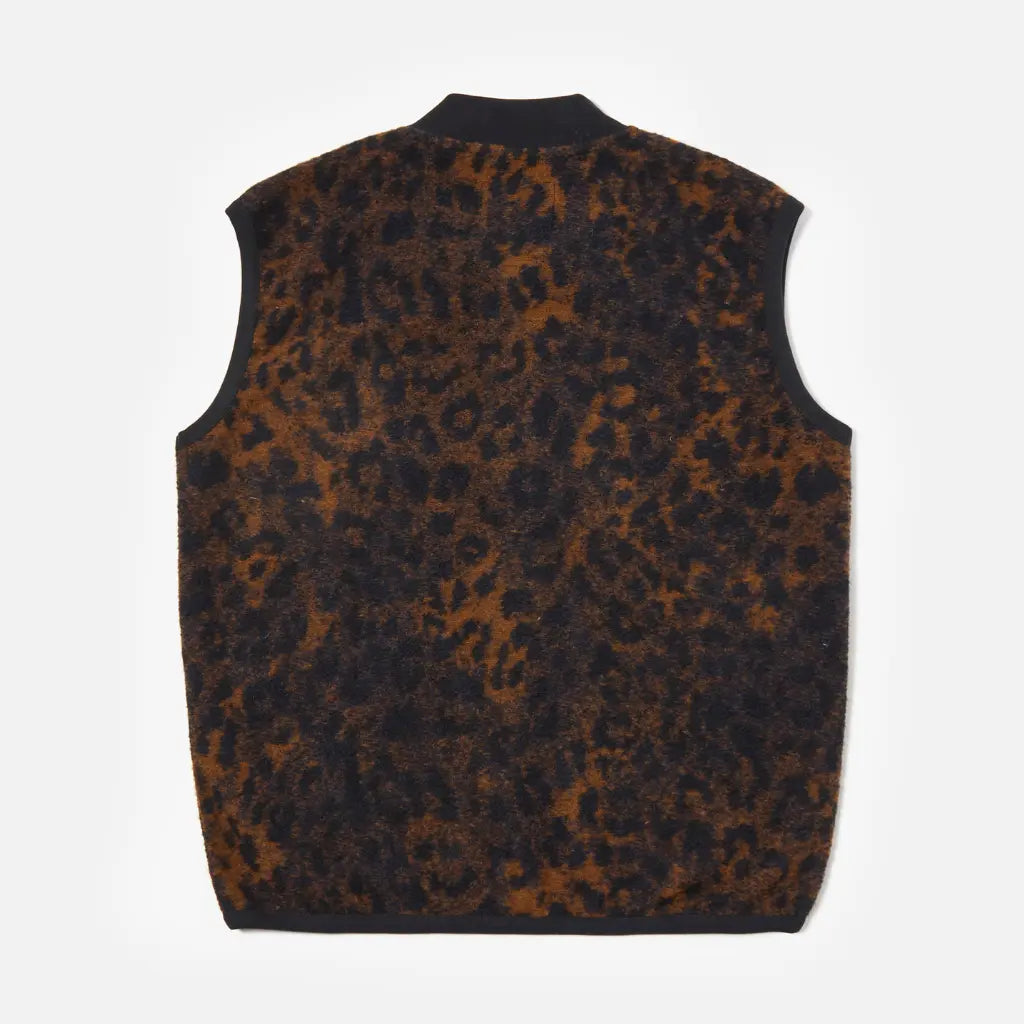 Zip Waistcoat - Night Léopard - Universal Works - détail 3