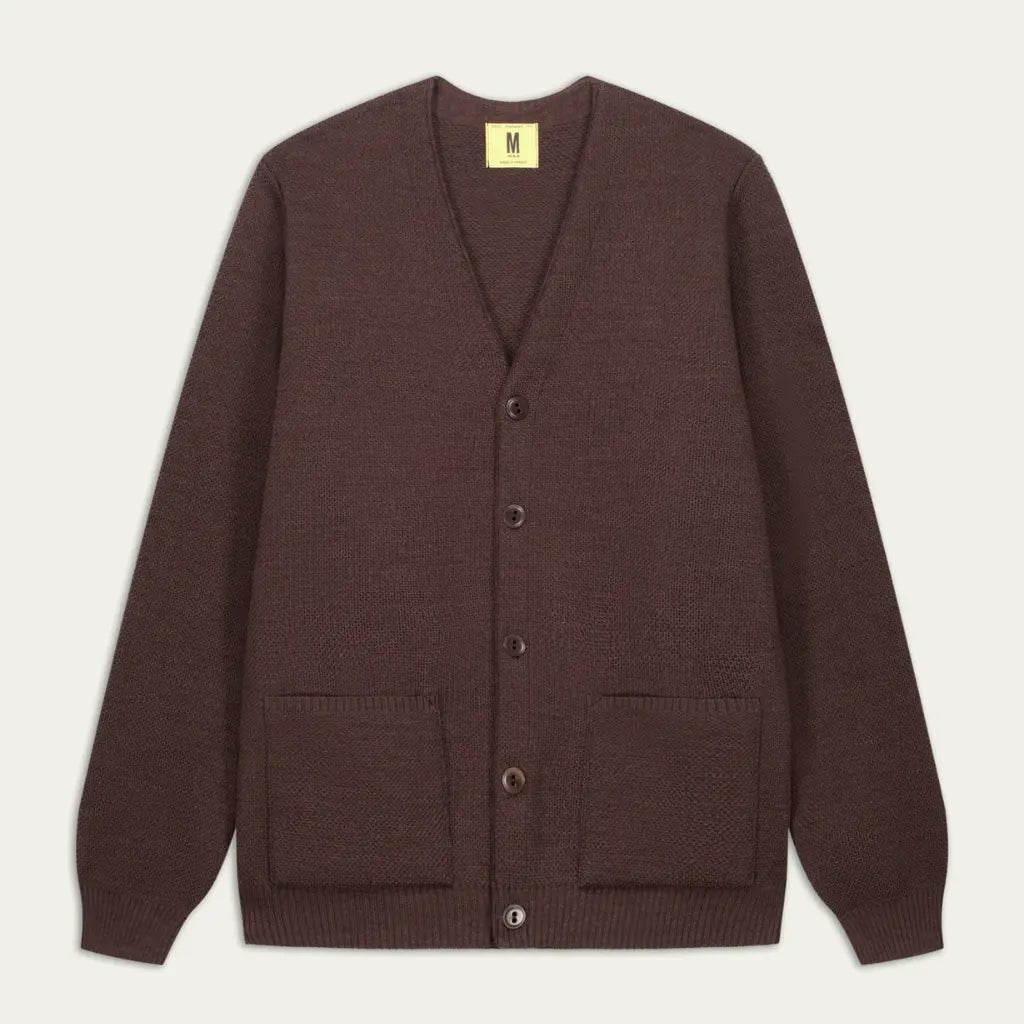Youri Cardigan Laine - Marron - Nitto Knitwear