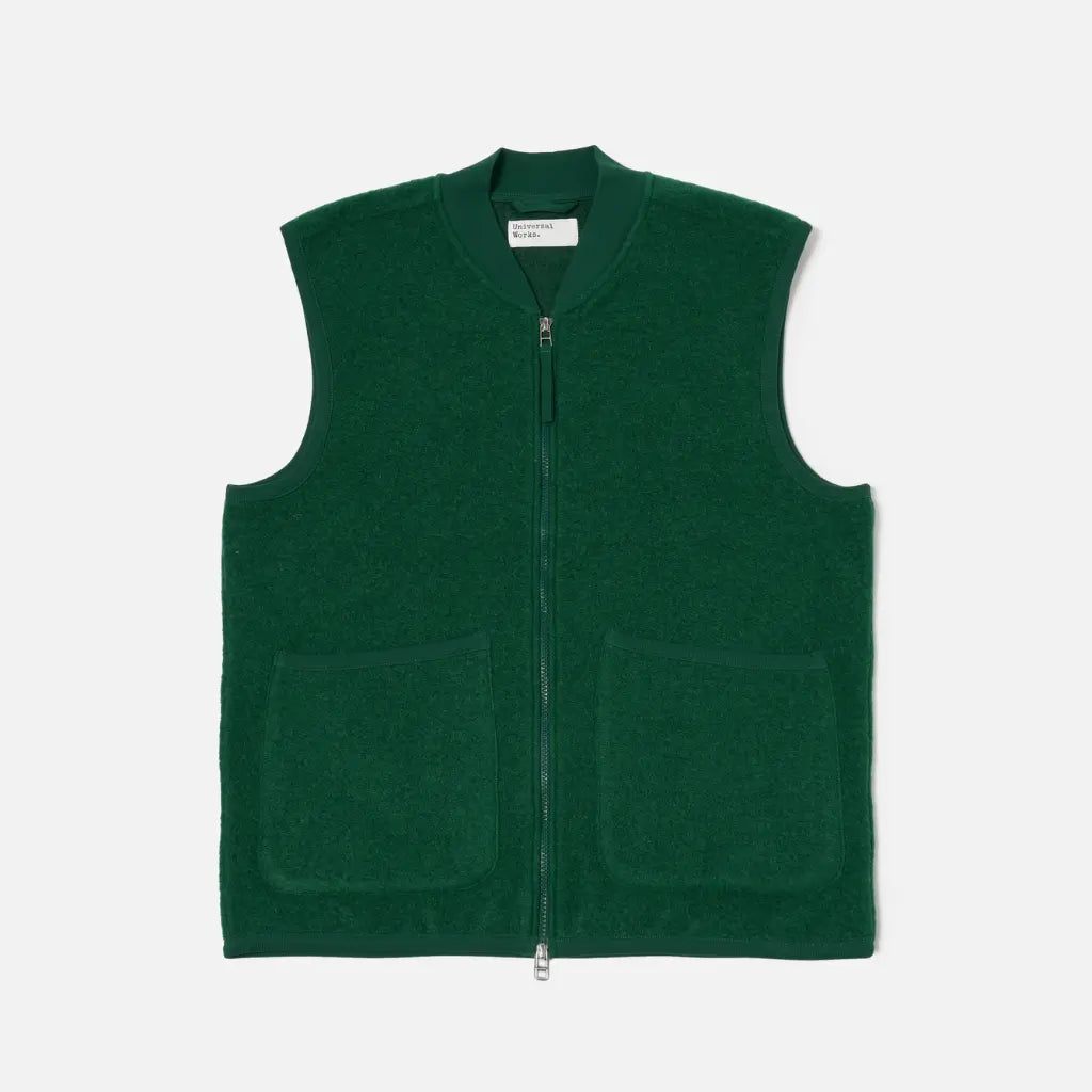 Zip Waistcoat - Green - Universal Works