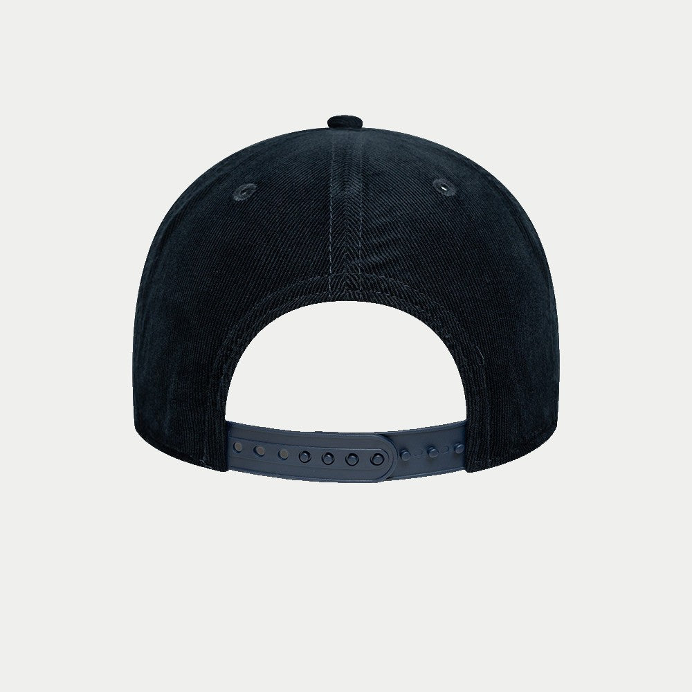 Casquette 9Forty M-crown Alpine velours bleu marine New Era - dos, fermeture à pression réglable ton sur ton