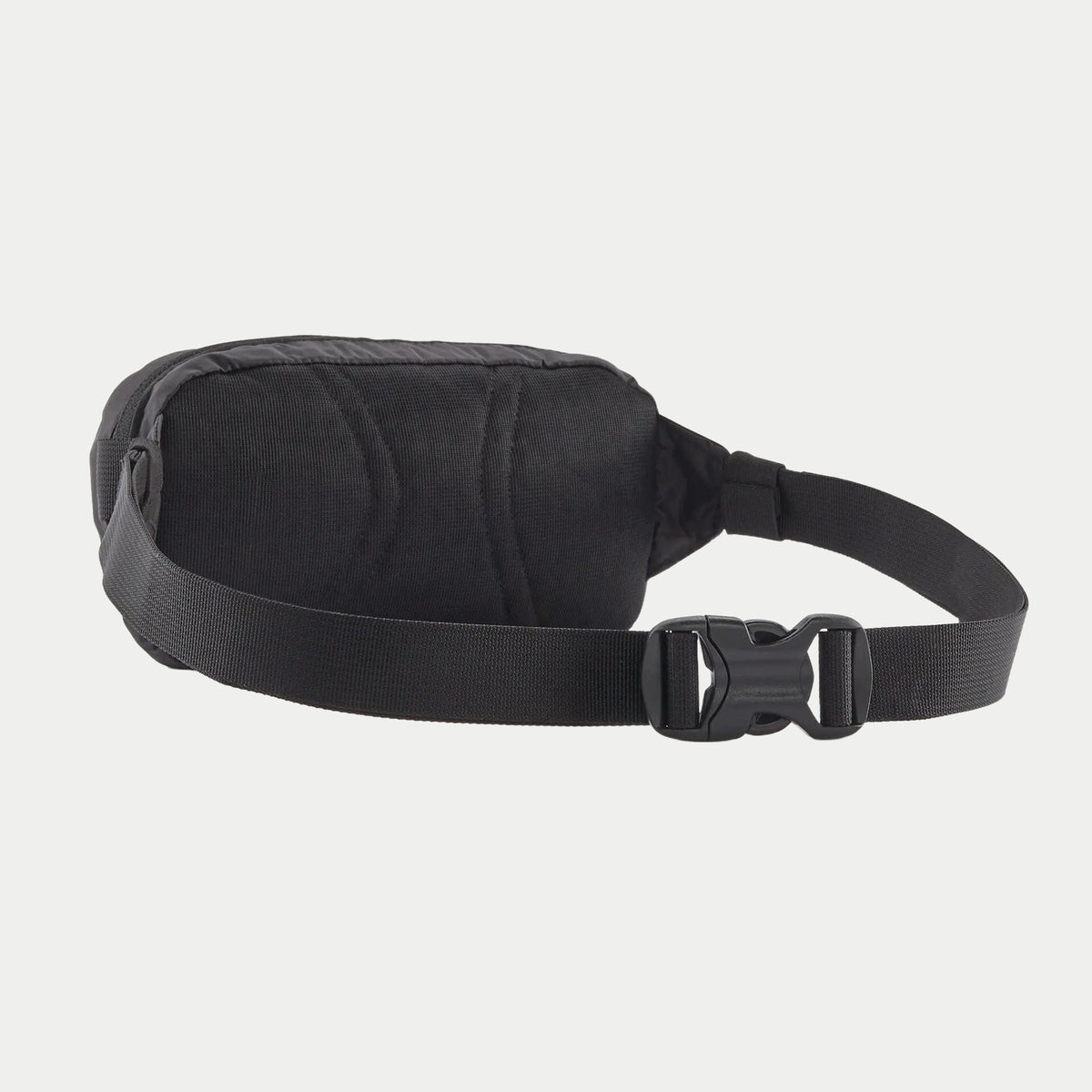 Dos de la banane Terravia noire, panneau matelassé et boucle clip sur sangle noire