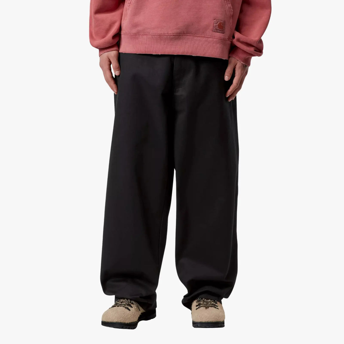 Pantalon Brady Carhartt WIP Black Rinsed - détail Square Label arrière