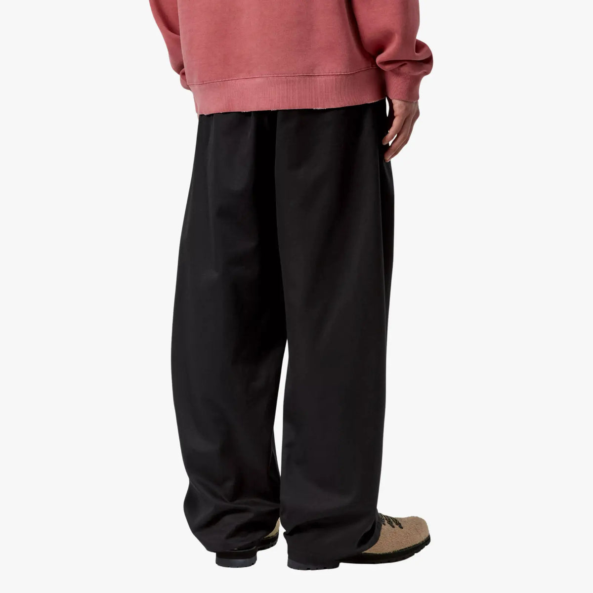 Pantalon Brady Carhartt WIP Black Rinsed - détail tissu et coupe relaxed straight