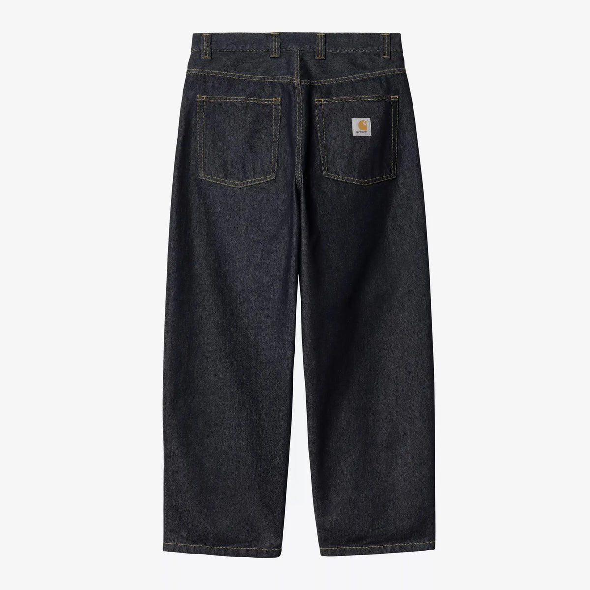 Brandon Pant Blue Rinsed à plat, dos : empiècement, poches plaquées et Square Label blanc sur la poche droite