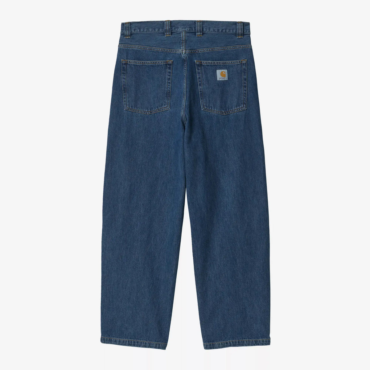 Brandon Pant Blue Stone Washed à plat, dos : coutures éclaircies, poches plaquées, Square Label sur la droite