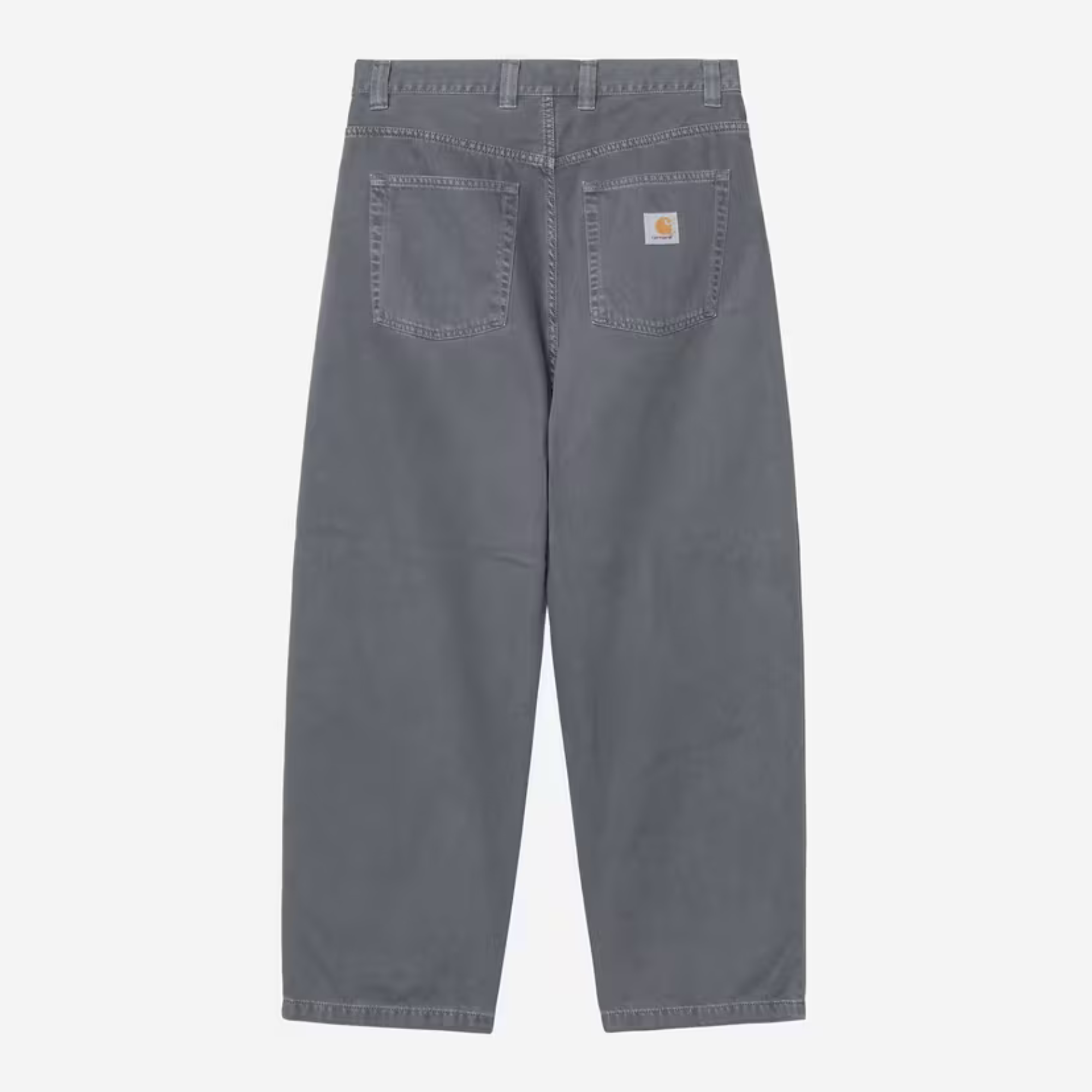 Pantalon Brandon Styx Carhartt WIP de dos : empiècement, poches plaquées et Square Label Carhartt
