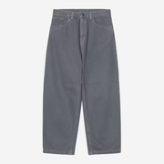 Pantalon Brandon Styx Carhartt WIP à plat de face, gris ardoise uni et coupe loose straight